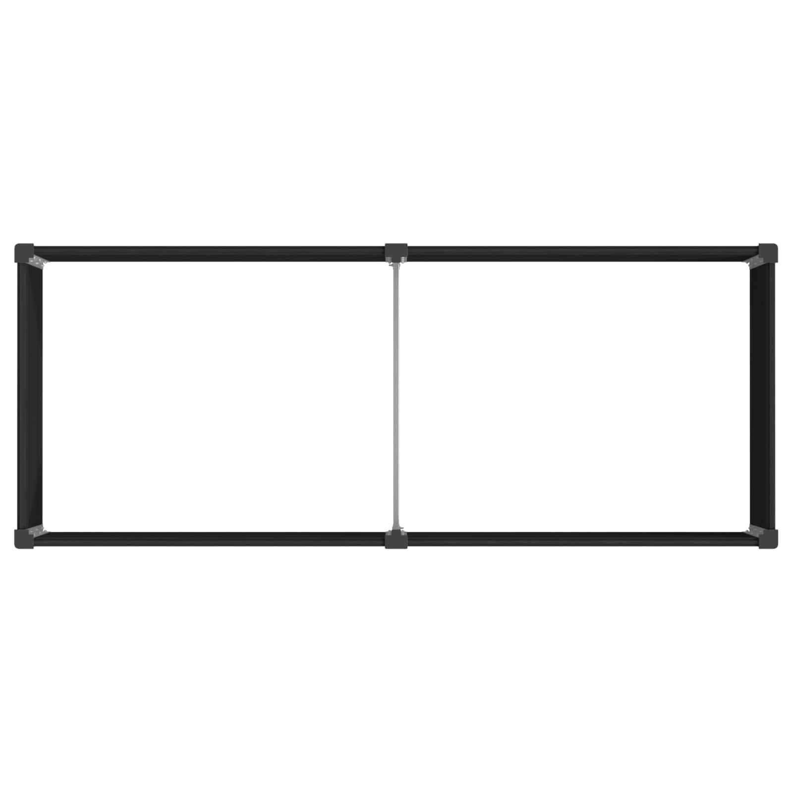 vidaXL Hochbeet Schwarz 250 x 100 x 54 cm alu.