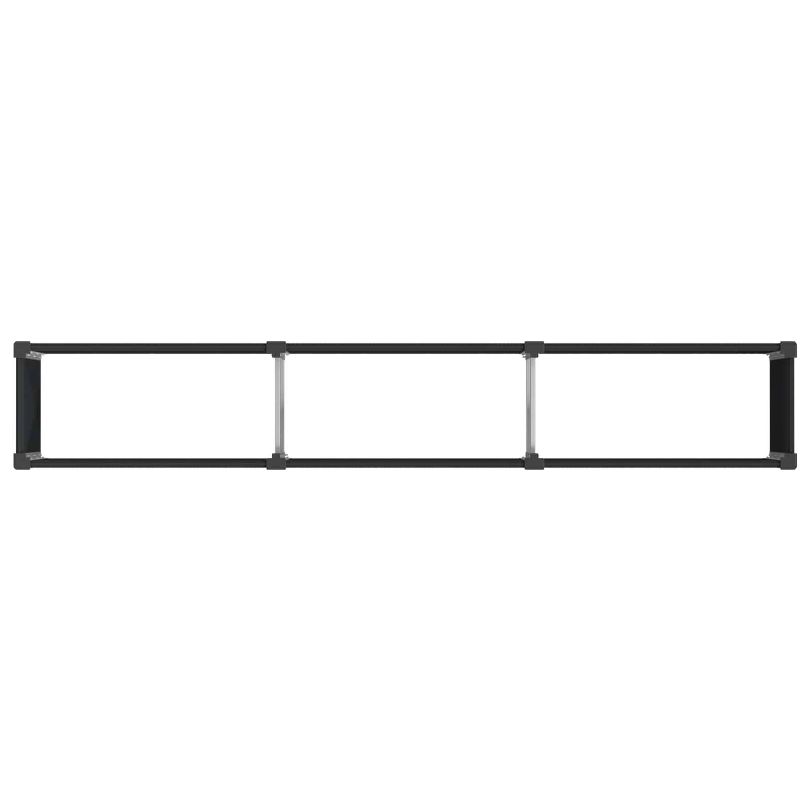 vidaXL Hochbeet Schwarz 300 x 50 x 91 cm alu.
