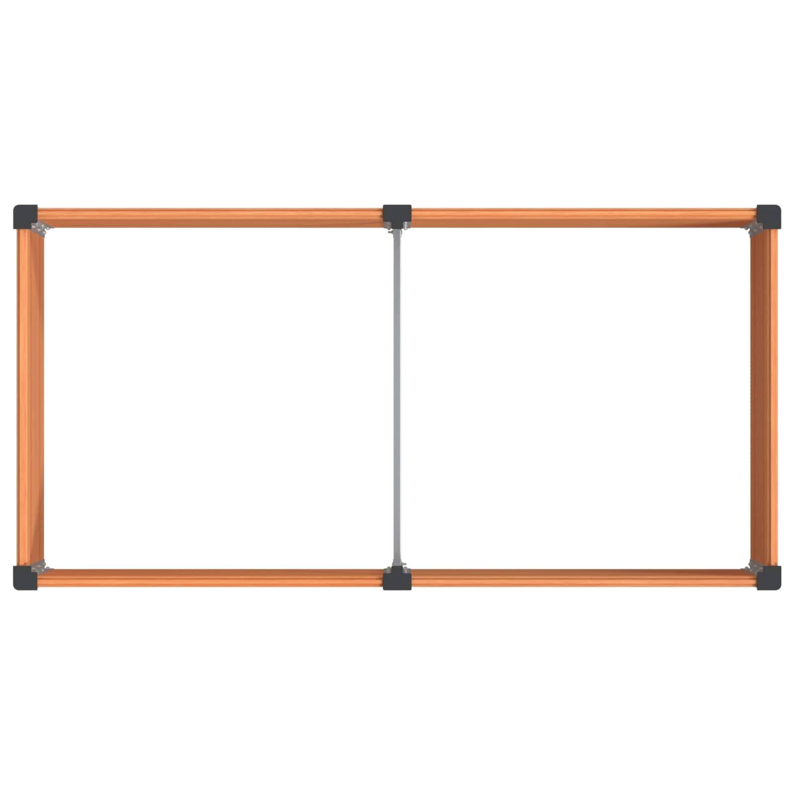 vidaXL Hochbeet Braun 100 x 50 x 54 cm alu.