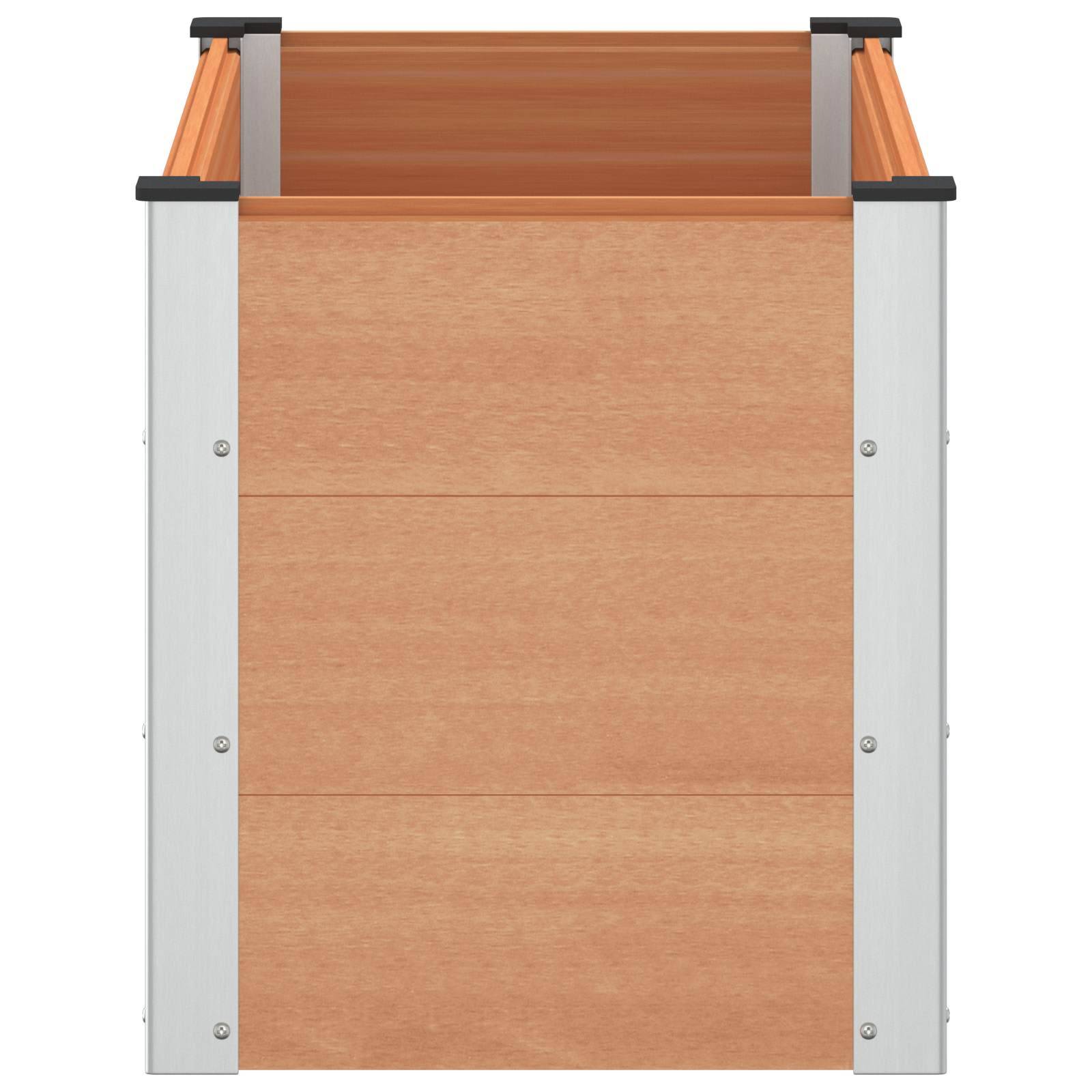 vidaXL Hochbeet Braun 100 x 50 x 54 cm alu.