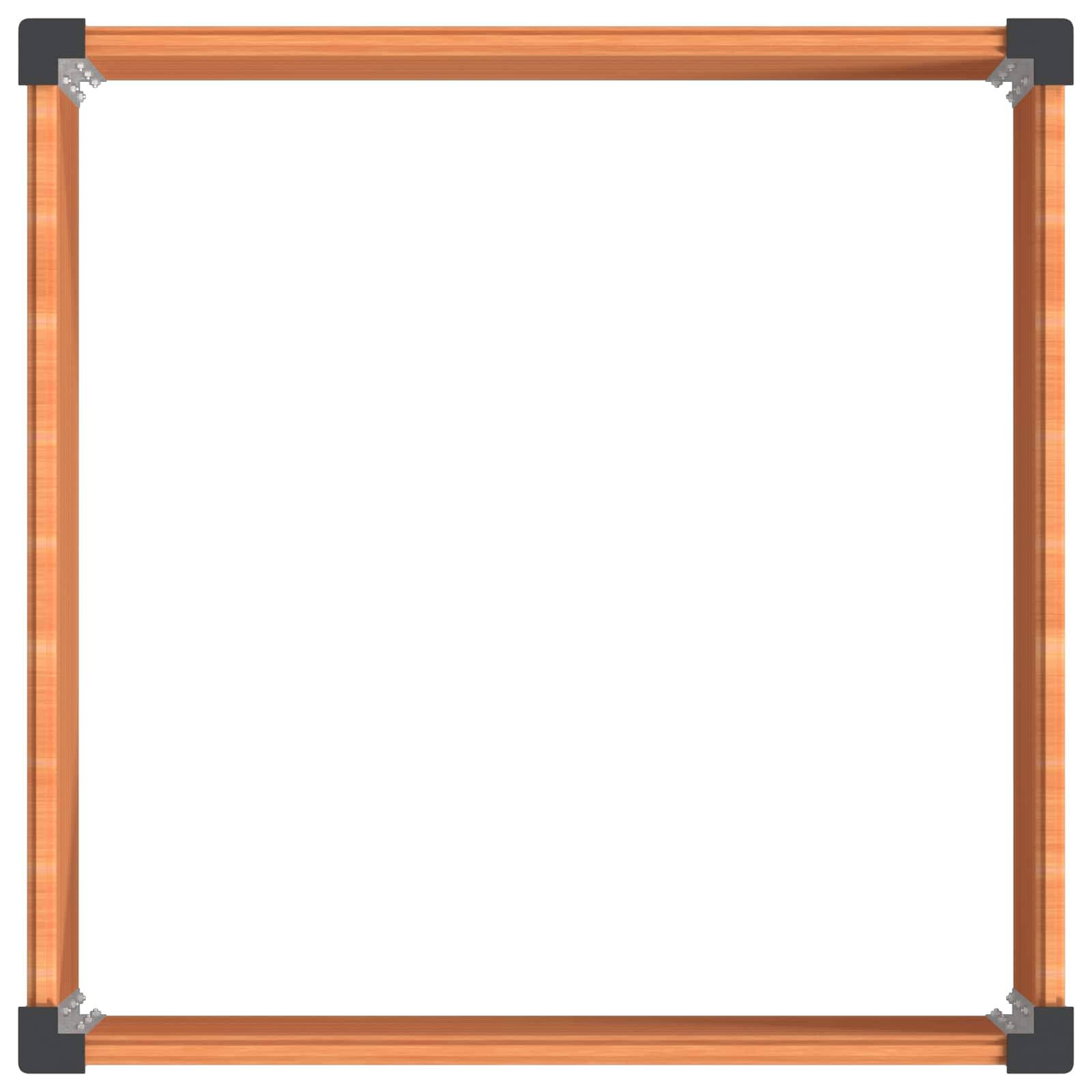 vidaXL Hochbeet Braun 100 x 100 x 91 cm alu.