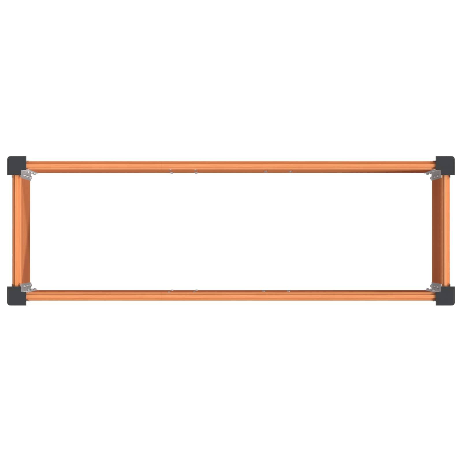 vidaXL Hochbeet Braun 100 x 30 x 72 cm alu.