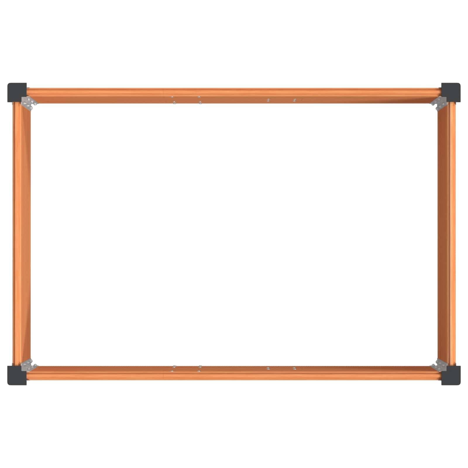 vidaXL Hochbeet Braun 150 x 100 x 54 cm alu.