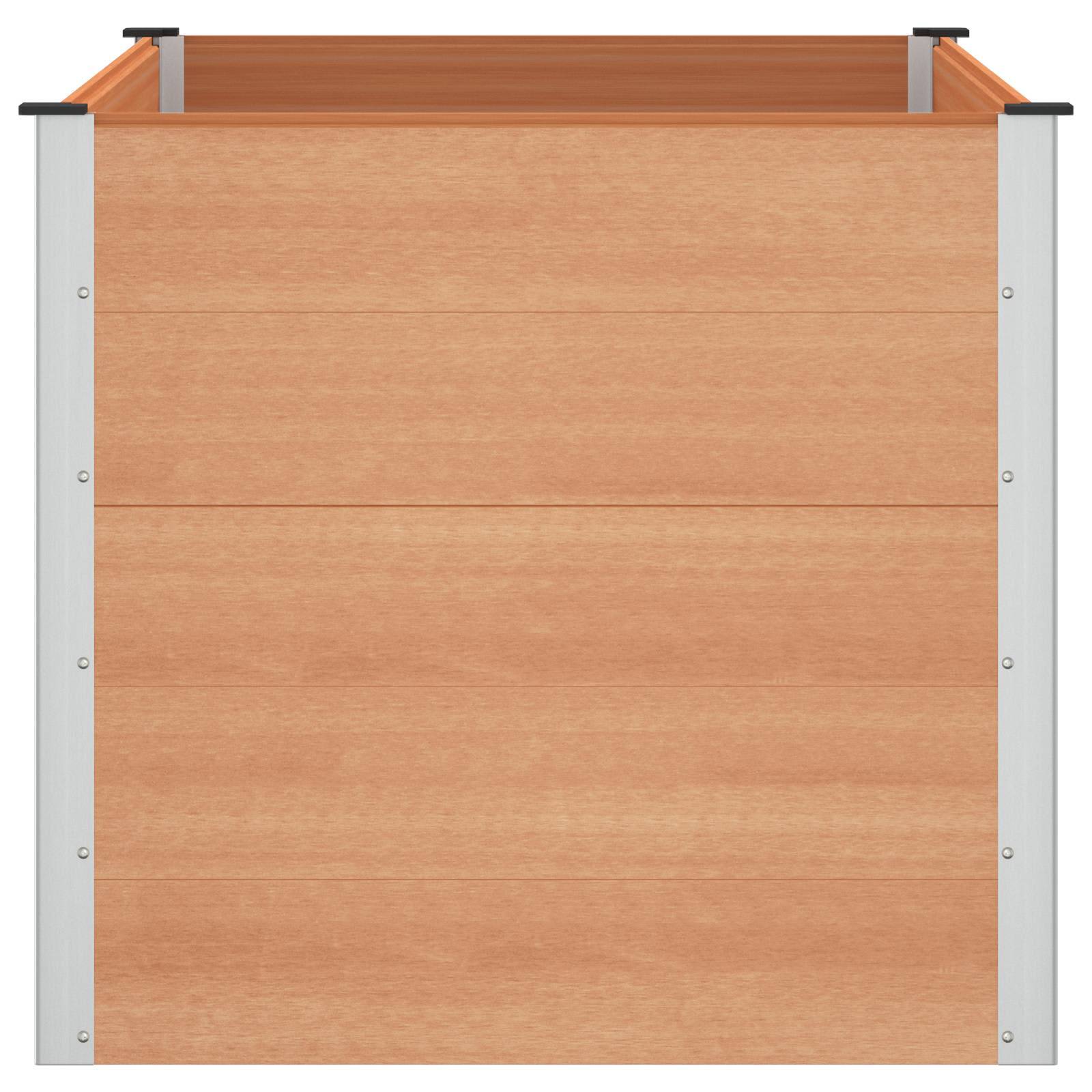 vidaXL Hochbeet Braun 150 x 100 x 91 cm alu.