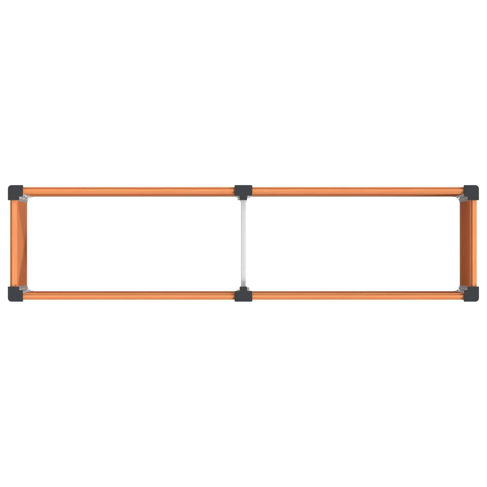vidaXL Hochbeet Braun 200 x 50 x 54 cm alu.