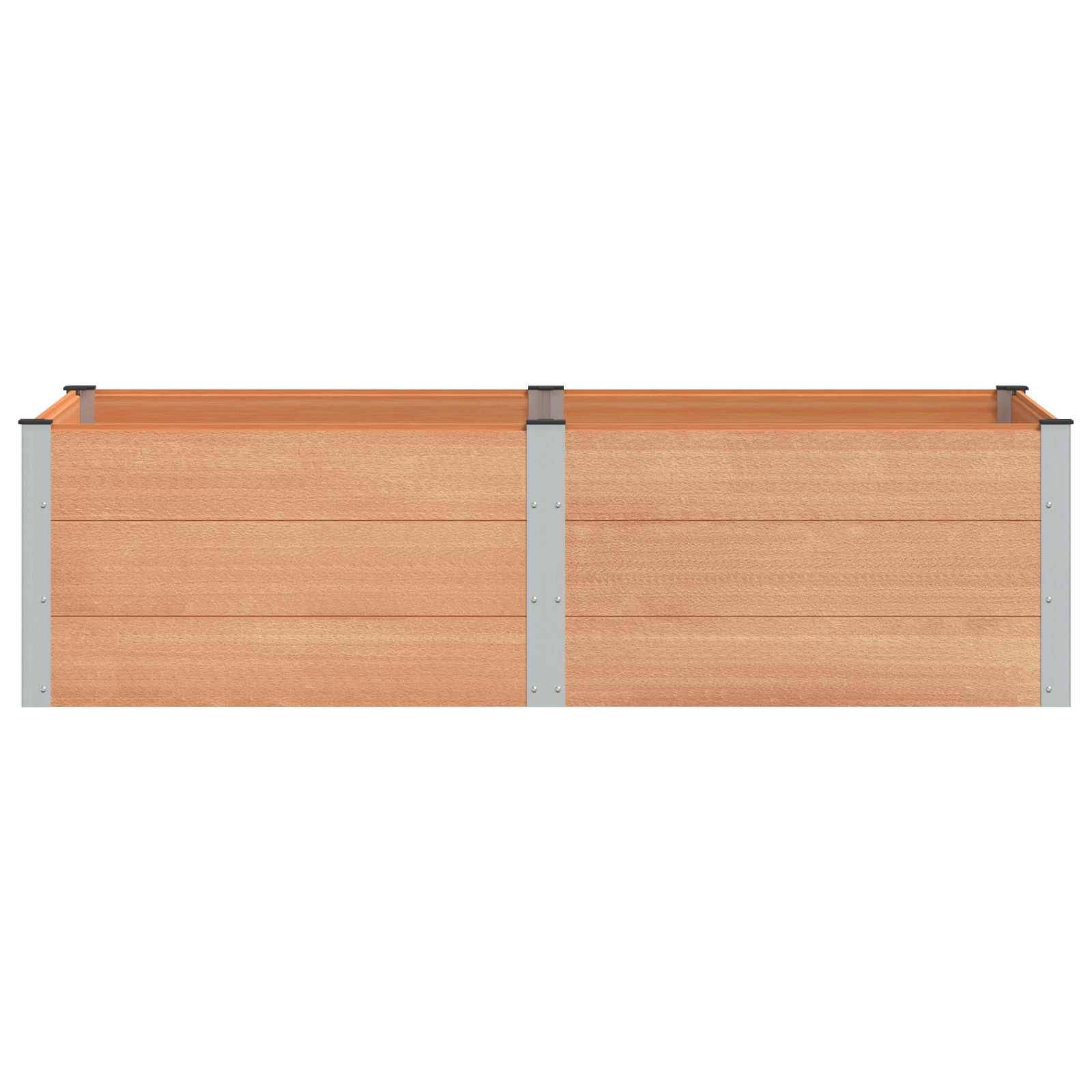vidaXL Hochbeet Braun 200 x 100 x 54 cm alu.