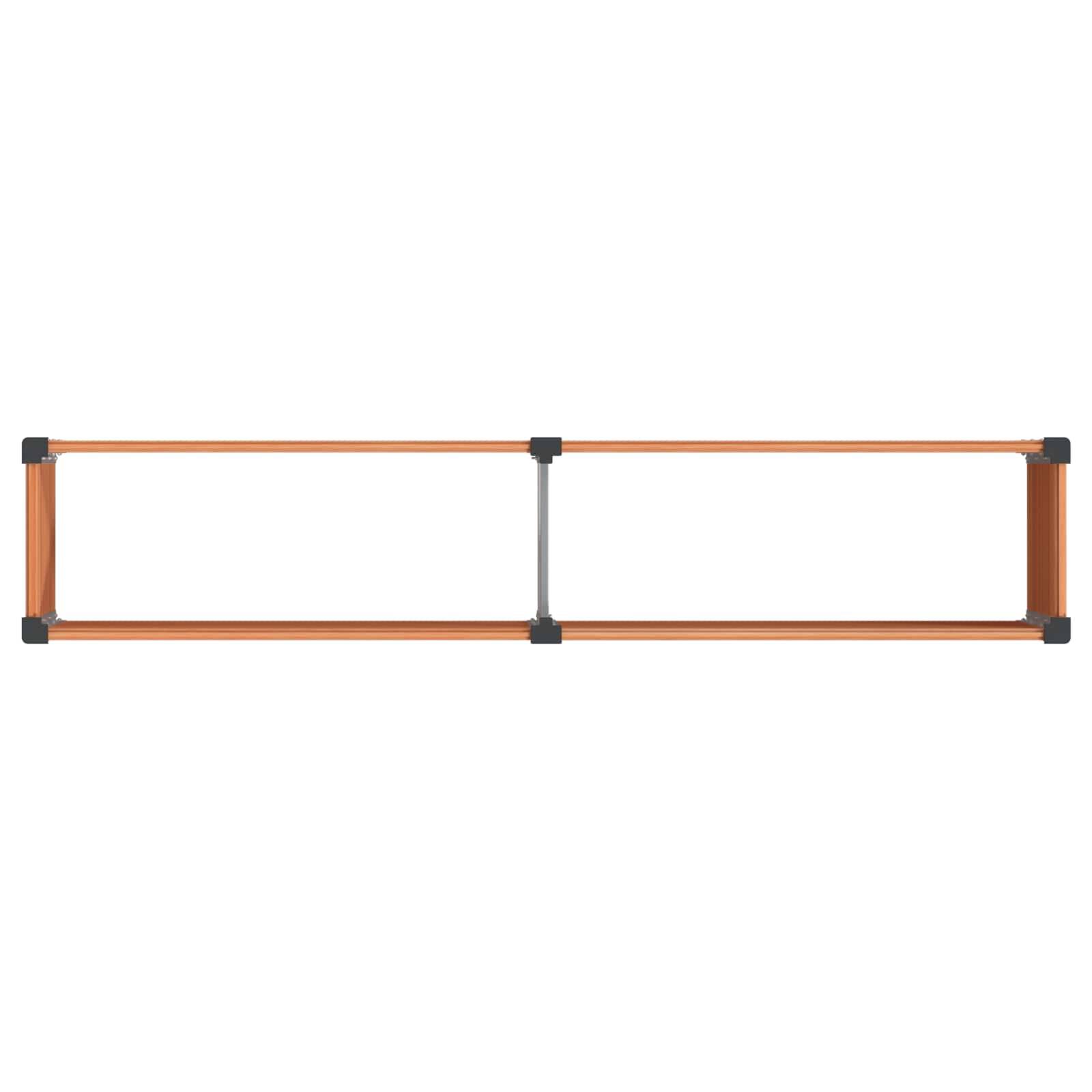 vidaXL Hochbeet Braun 250 x 50 x 54 cm alu.