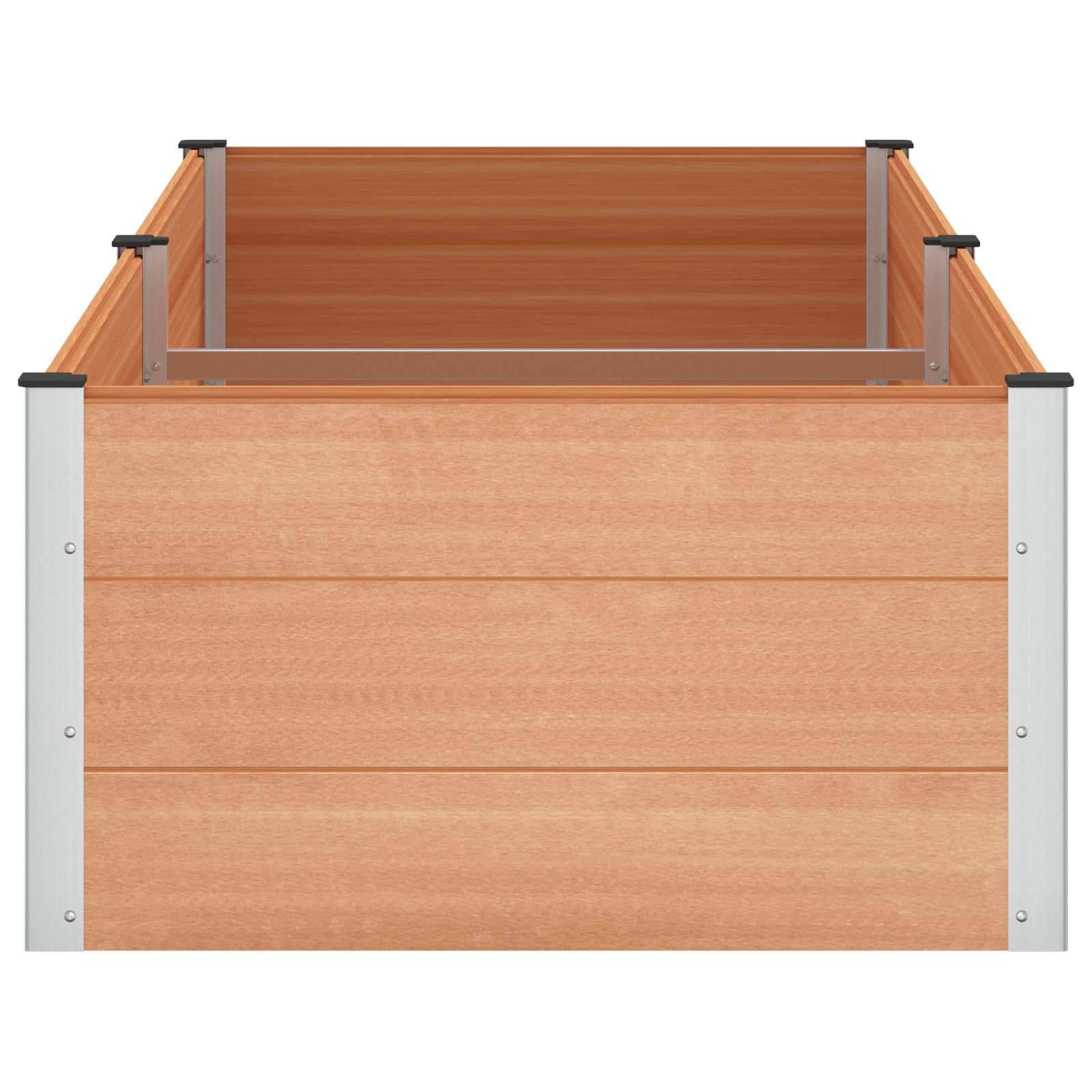 vidaXL Hochbeet Braun 250 x 100 x 54 cm alu.