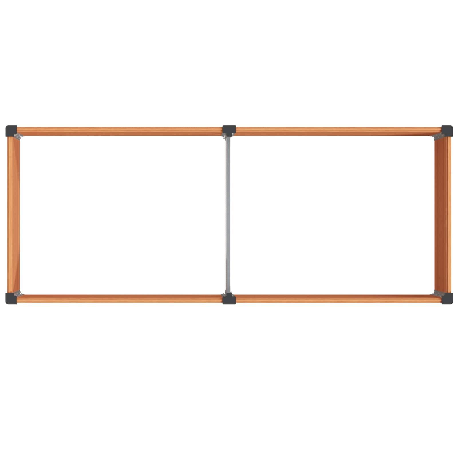 vidaXL Hochbeet Braun 250 x 100 x 54 cm alu.