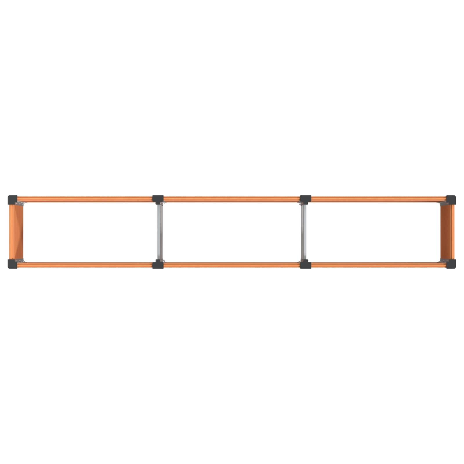 vidaXL Hochbeet Braun 300 x 50 x 54 cm alu.