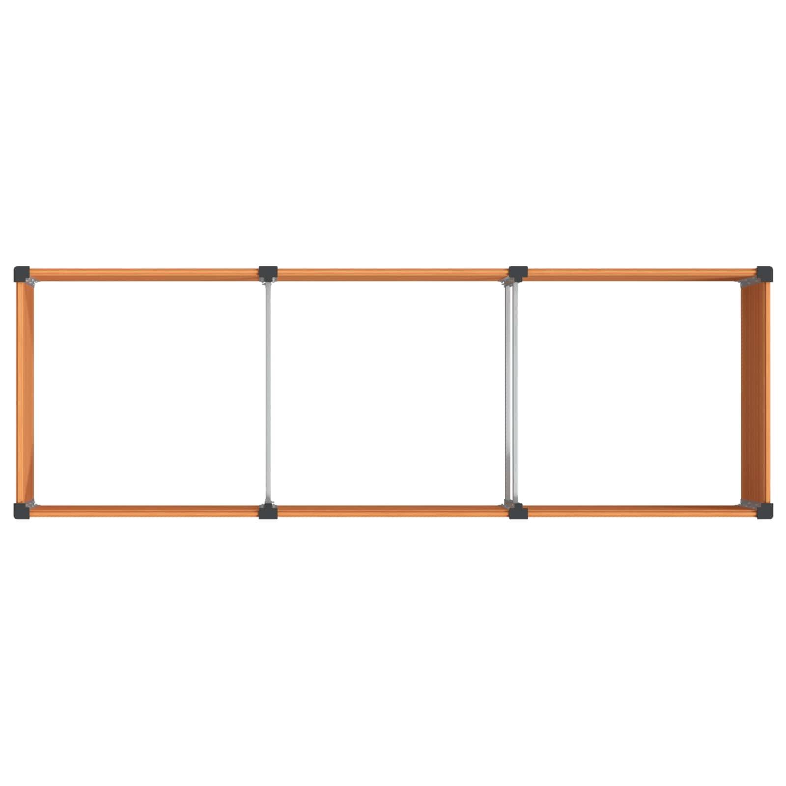 vidaXL Hochbeet Braun 300 x 100 x 54 cm alu.