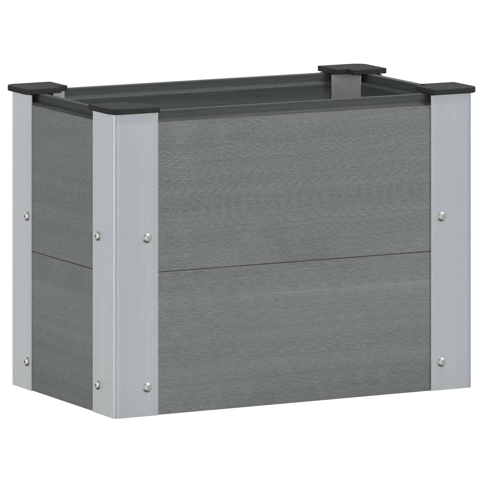 vidaXL Hochbeet Grau 50 x 30 x 36 cm alu.