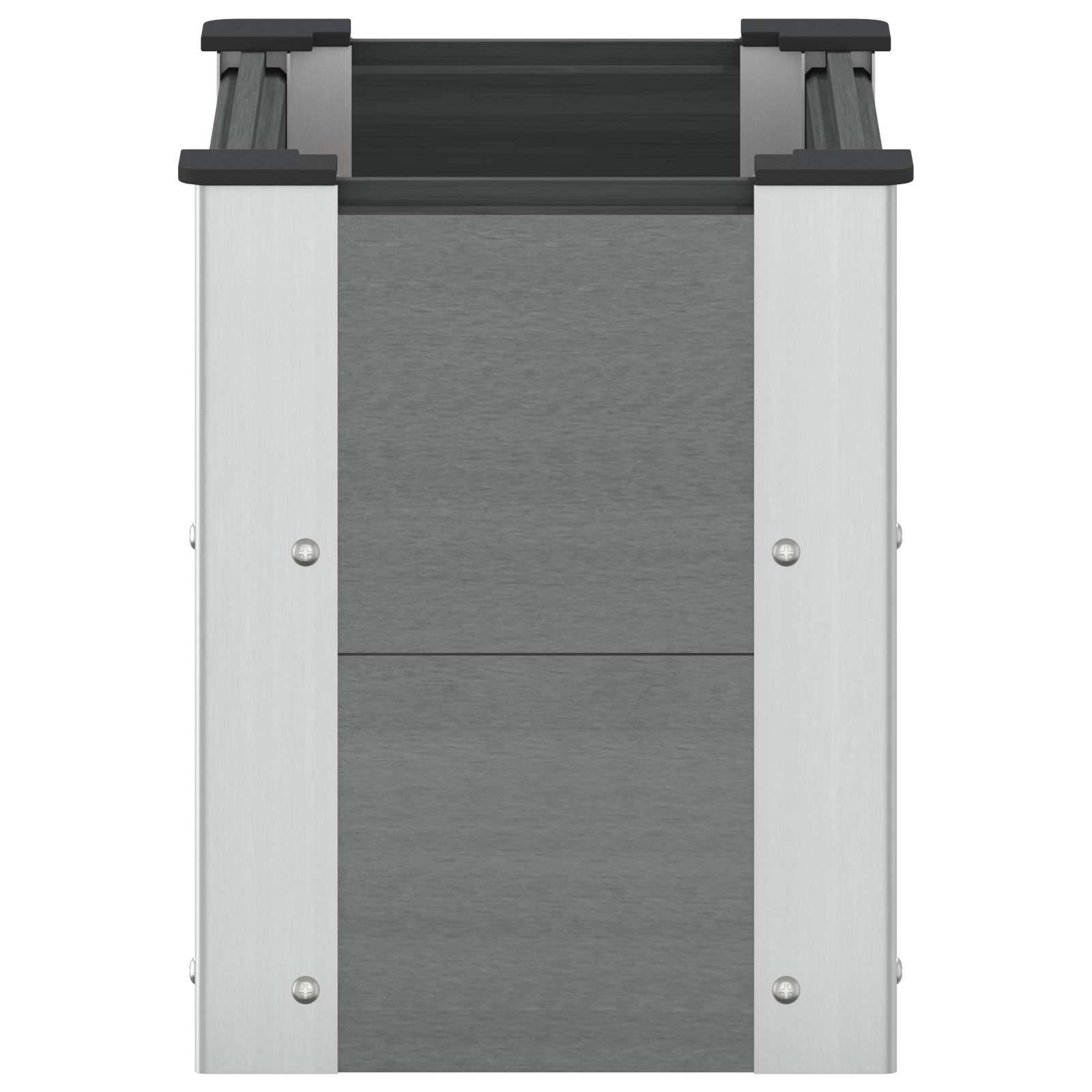 vidaXL Hochbeet Grau 50 x 30 x 36 cm alu.