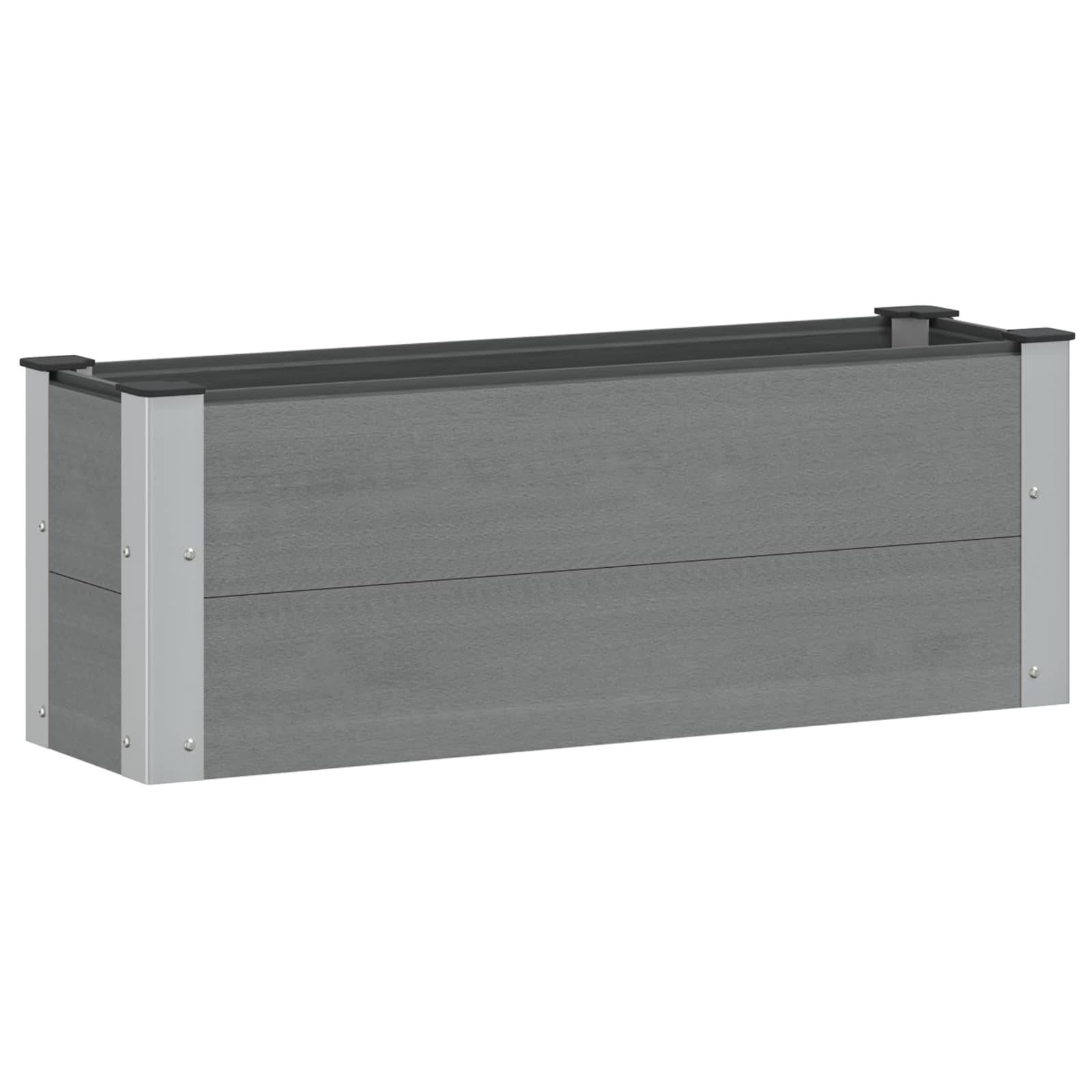 vidaXL Hochbeet Grau 100 x 30 36 cm alu.