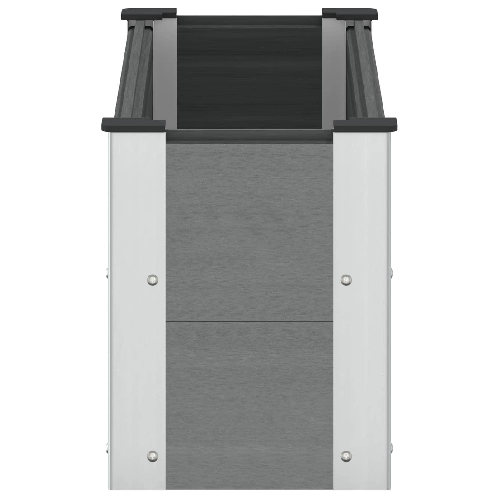 vidaXL Hochbeet Grau 100 x 30 36 cm alu.