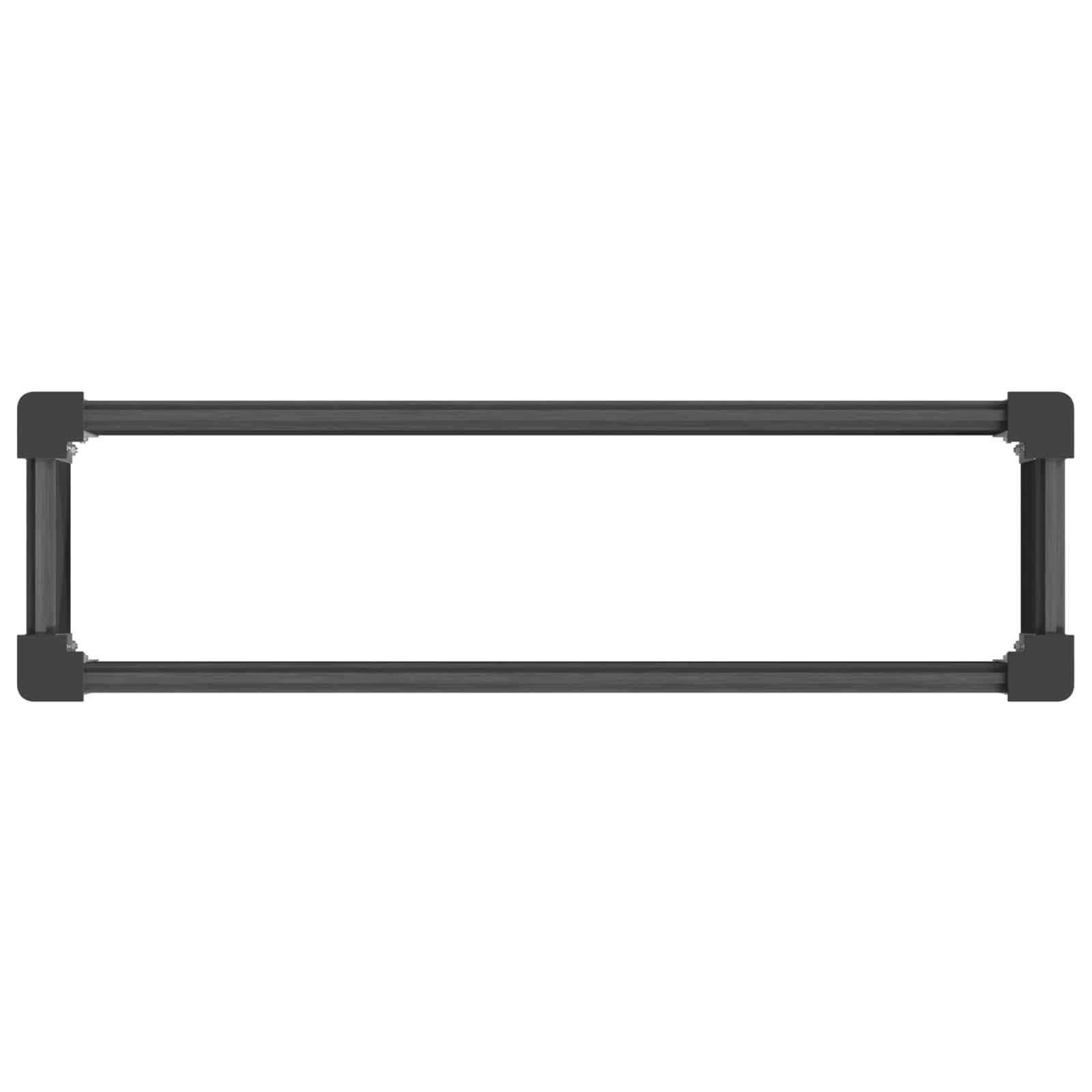 vidaXL Hochbeet Grau 100 x 30 36 cm alu.