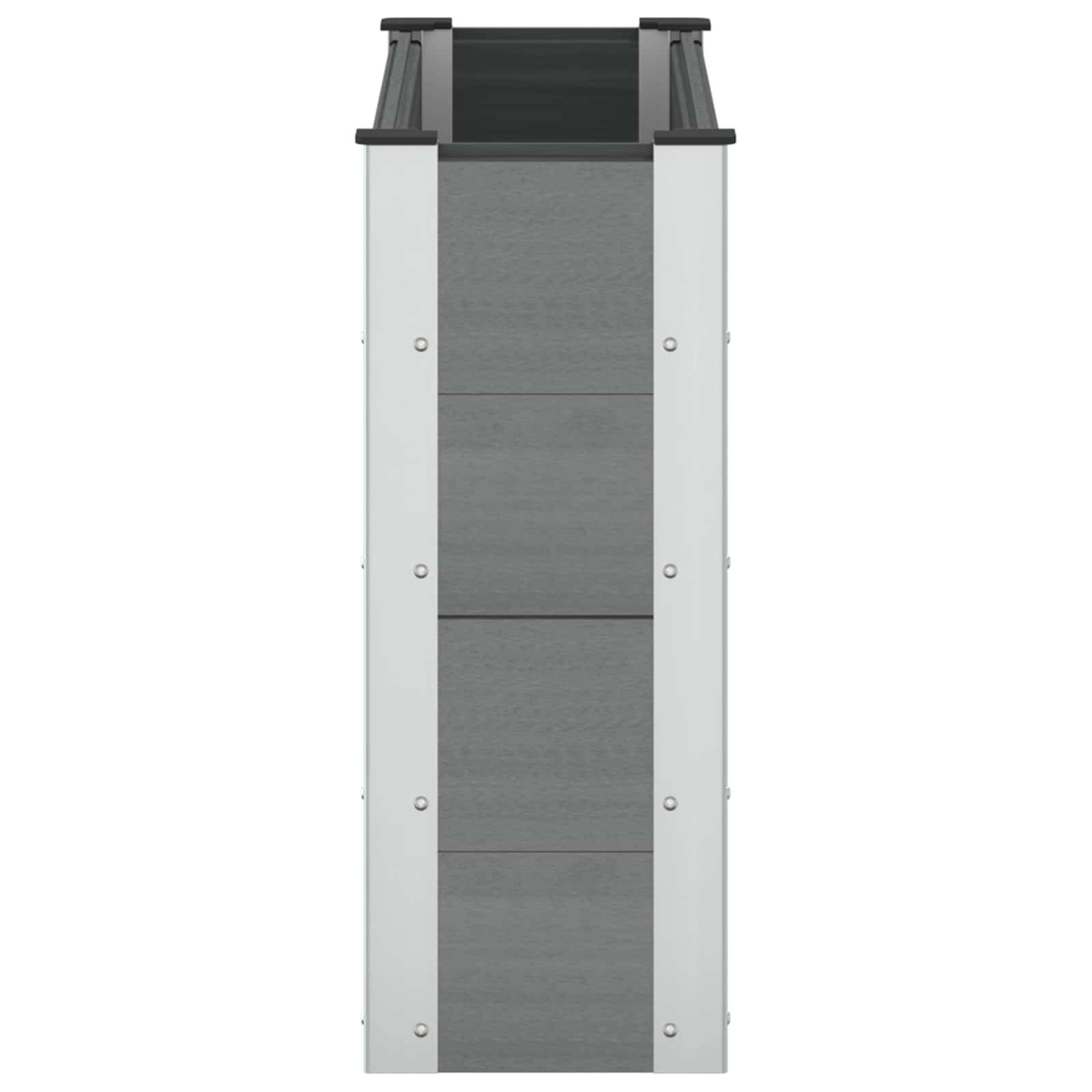 vidaXL Hochbeet Grau 100 x 30 x 72 cm alu.