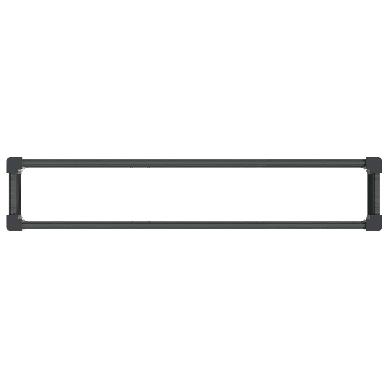 vidaXL Hochbeet Grau 150 x 30 x 36 cm alu.
