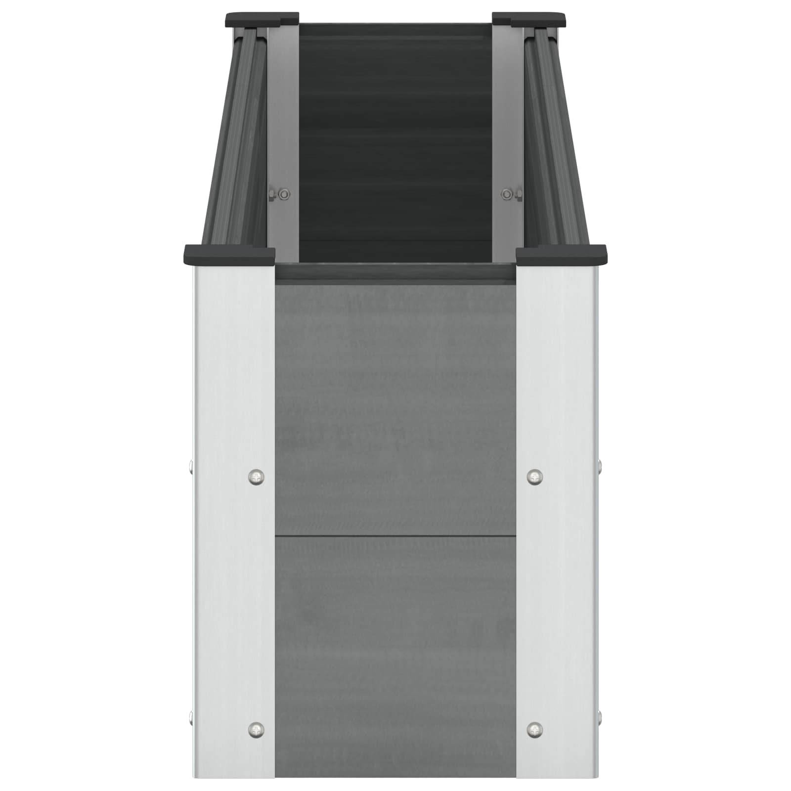 vidaXL Hochbeet Grau 150 x 30 x 36 cm alu.
