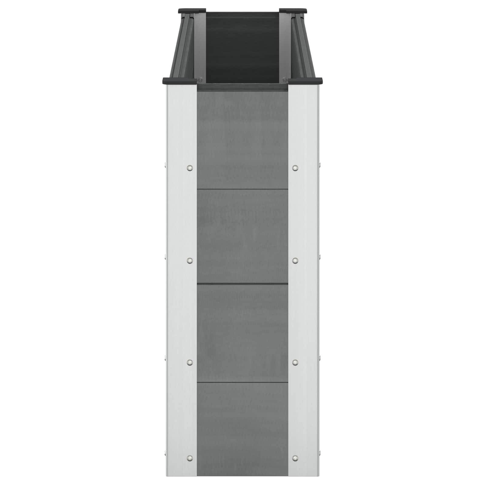 vidaXL Hochbeet Grau 150 x 30 x 72 cm alu.
