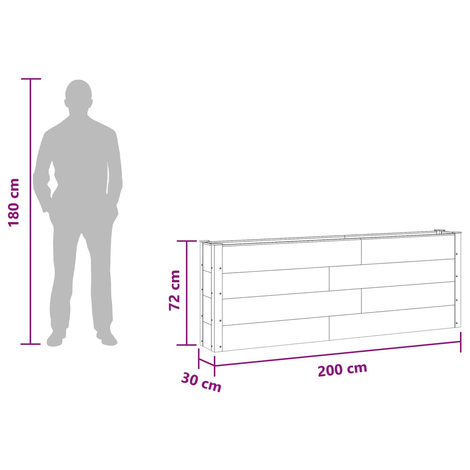 vidaXL Hochbeet WPC und Aluminium