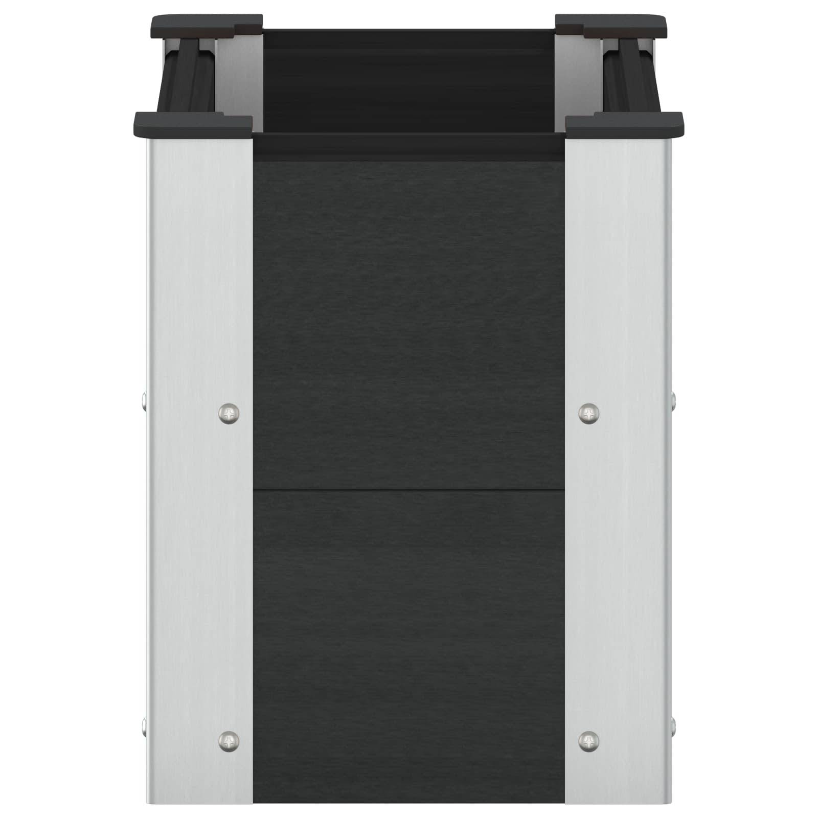vidaXL Hochbeet Schwarz 50 x 30 x 36 cm alu.