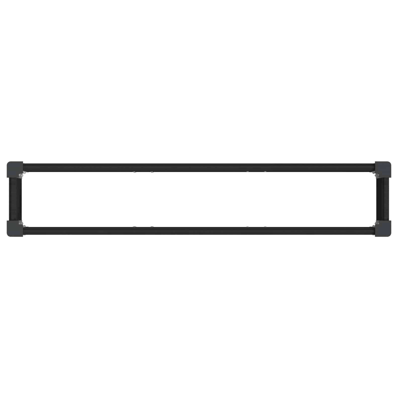 vidaXL Hochbeet Schwarz 150 x 30 x 36 cm alu.