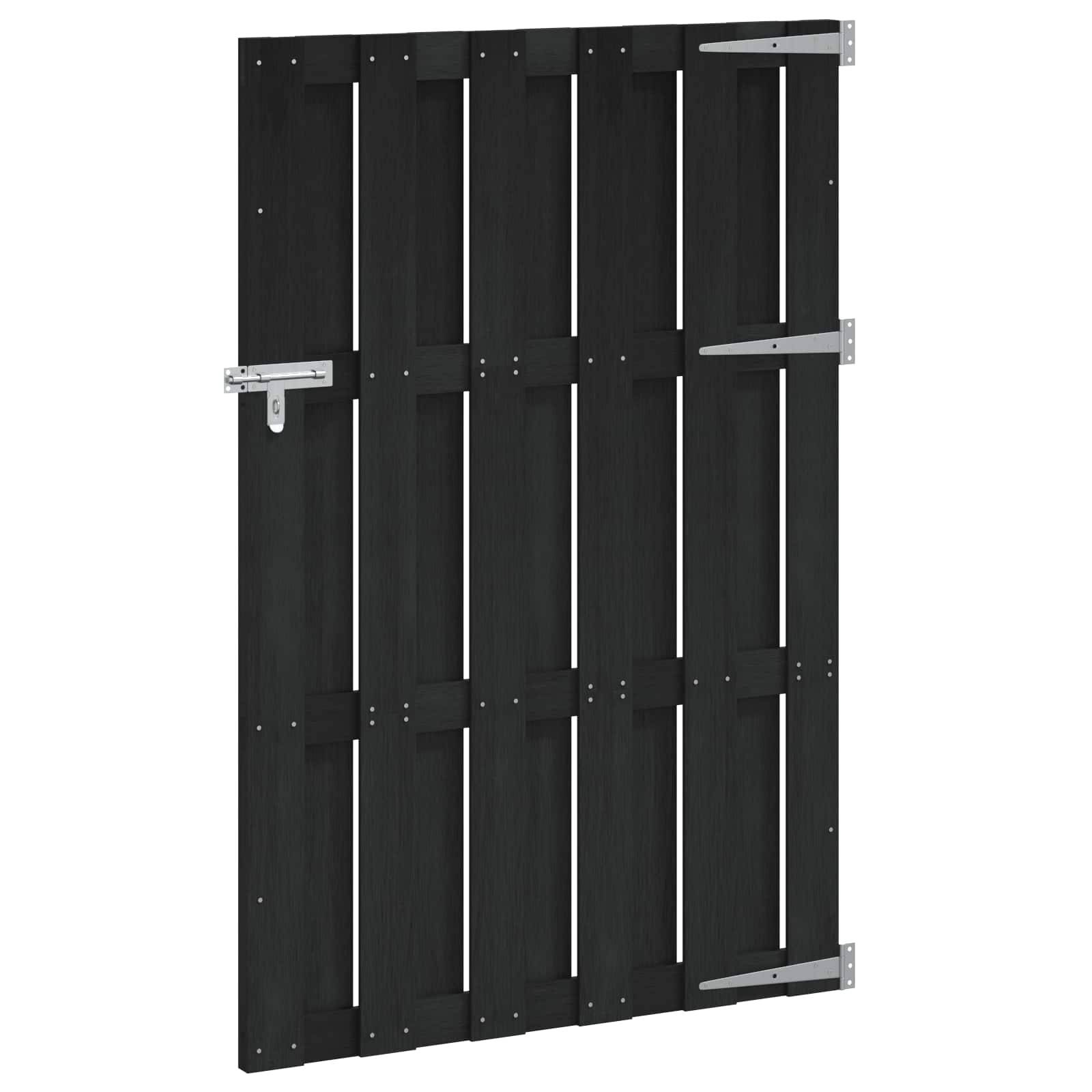 vidaXL Gartentor 100 x 150 cm WPC und Aluminium Schwarz