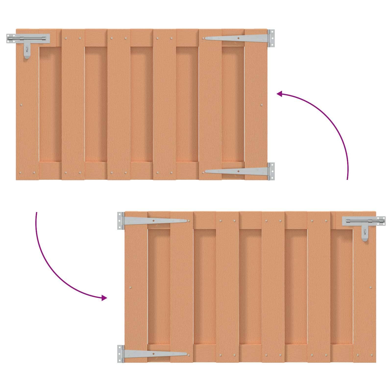 vidaXL Gartentor 100 x 60 cm WPC und Aluminium Braun