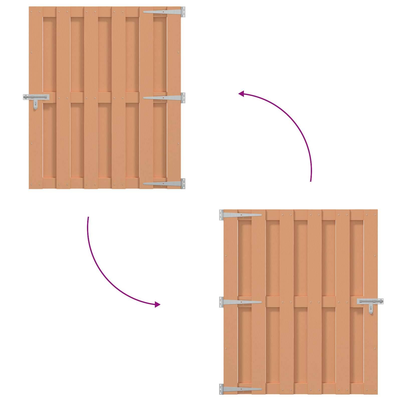 vidaXL Gartentor 100 x 112 cm WPC und Aluminium Braun