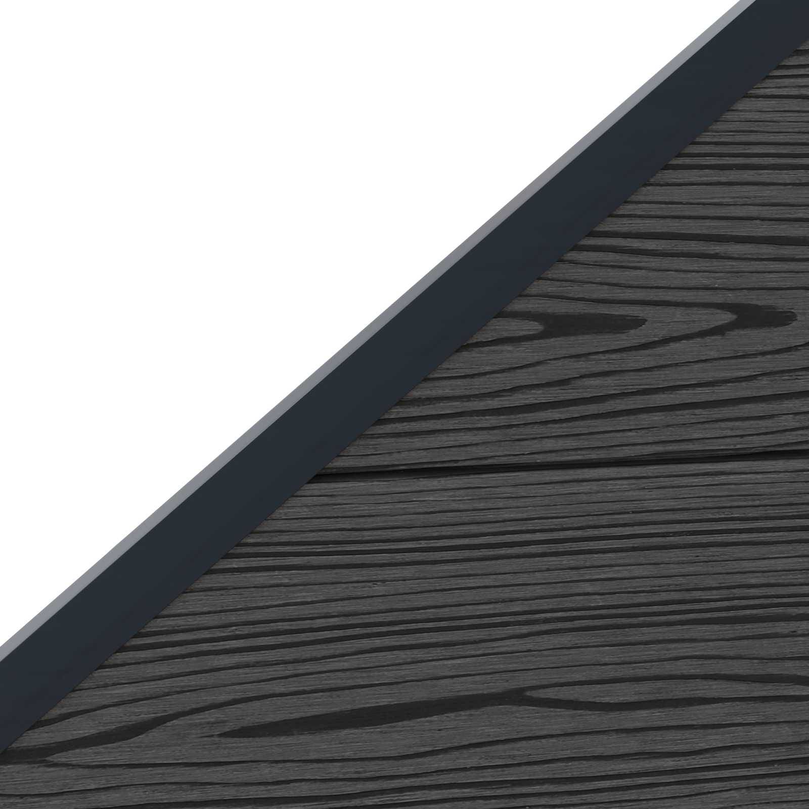 vidaXL Zaunelement WPC und Aluminium Schwarz