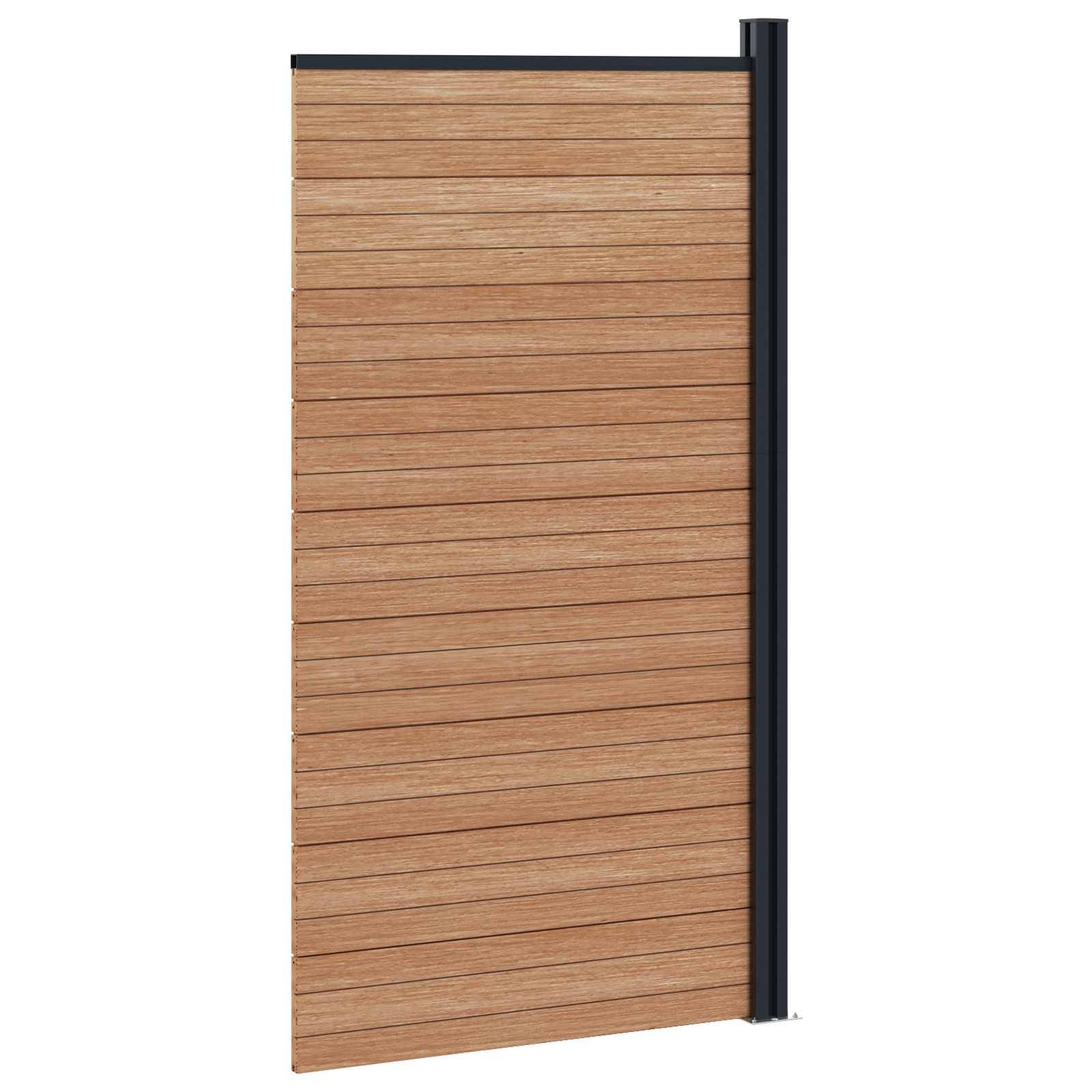 vidaXL Zaunelement WPC und Aluminium Braun