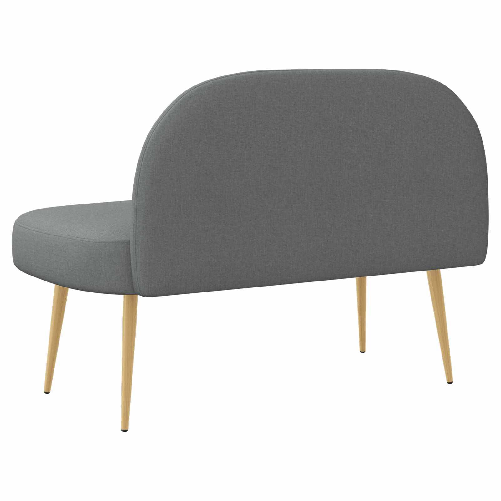 vidaXL Gepolsterte Bank mit Rückenlehne Dunkelgrau 110 x 60 x 76 cm