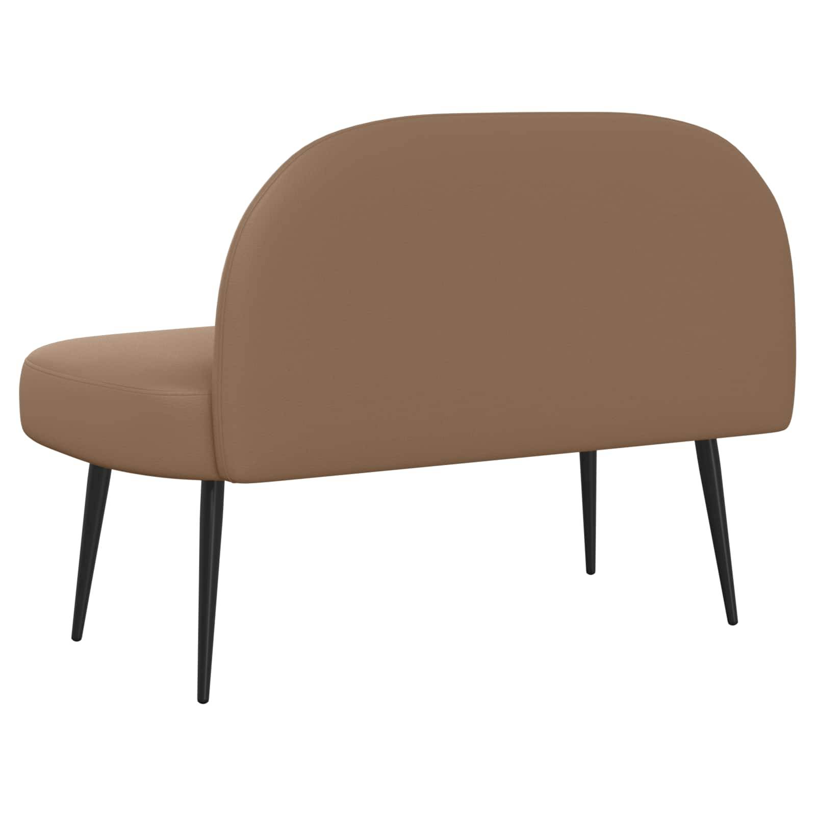 vidaXL Gepolsterte Bank mit Rückenlehne Cappuccino 110 x 60 x 76 cm
