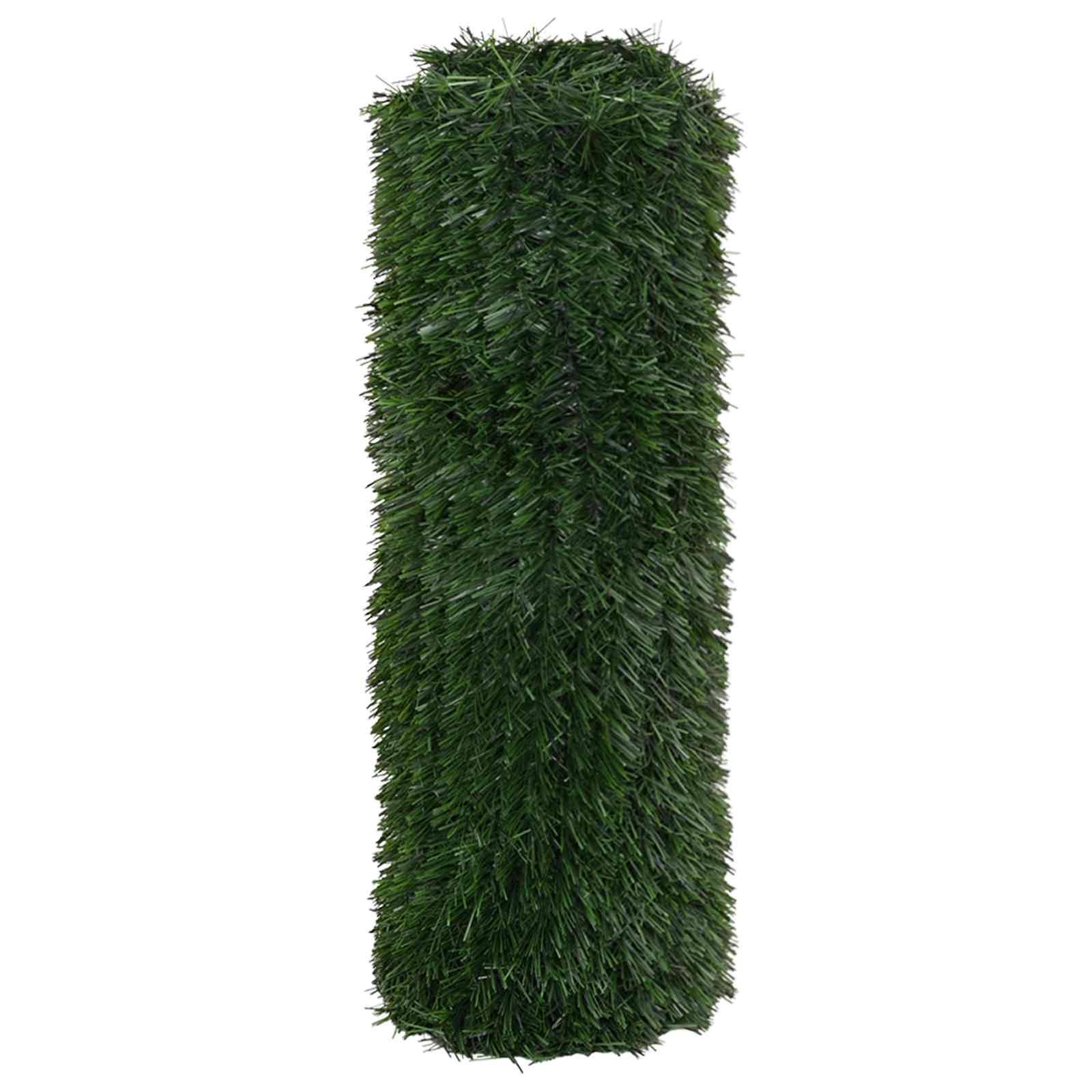 vidaXL Künstlicher Zaun Dunkelgrün 1 x 3 m PVC und Stahl