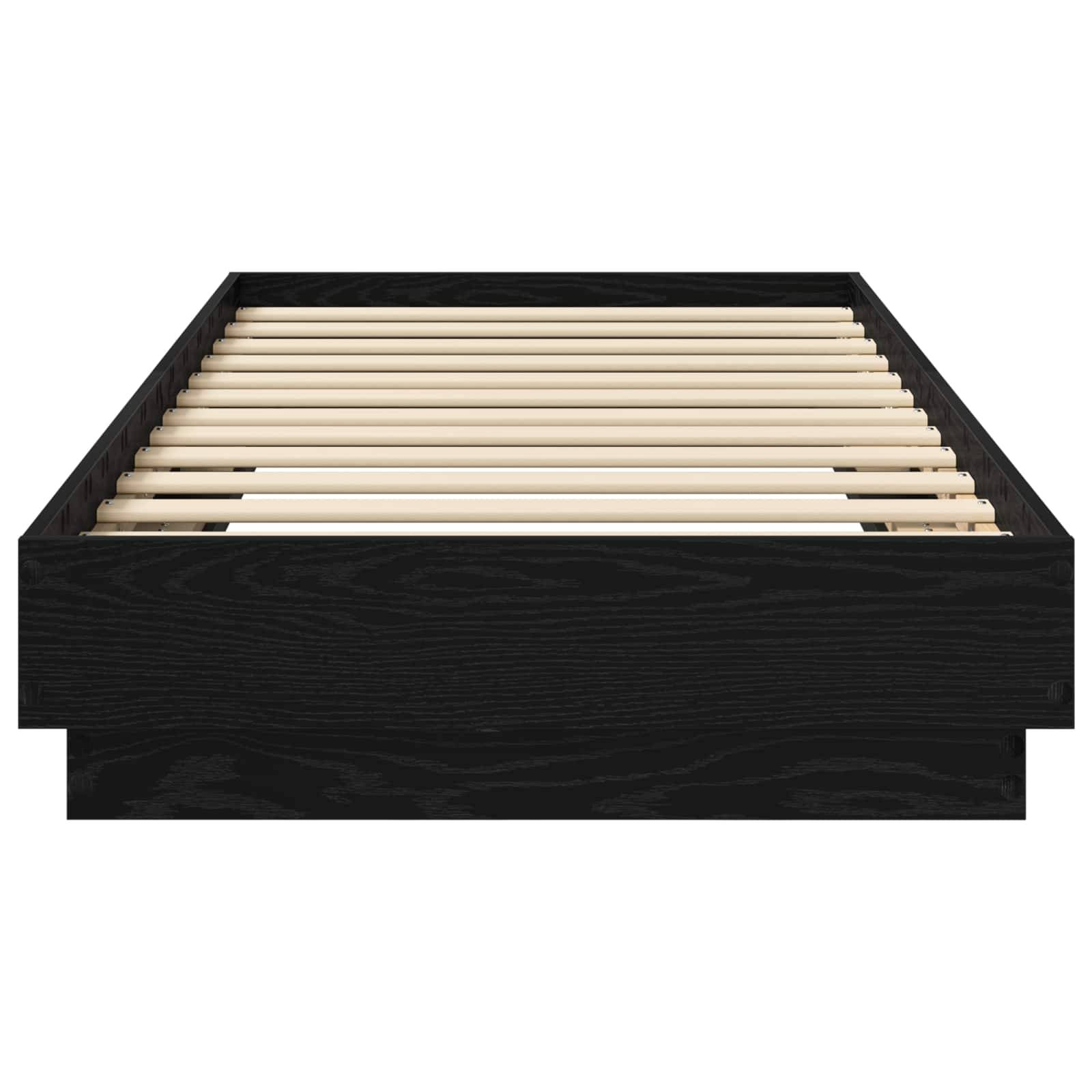 vidaXL Bettgestell mit LED Schwarze Eiche 80 x 200 cm Holzwerkstoff