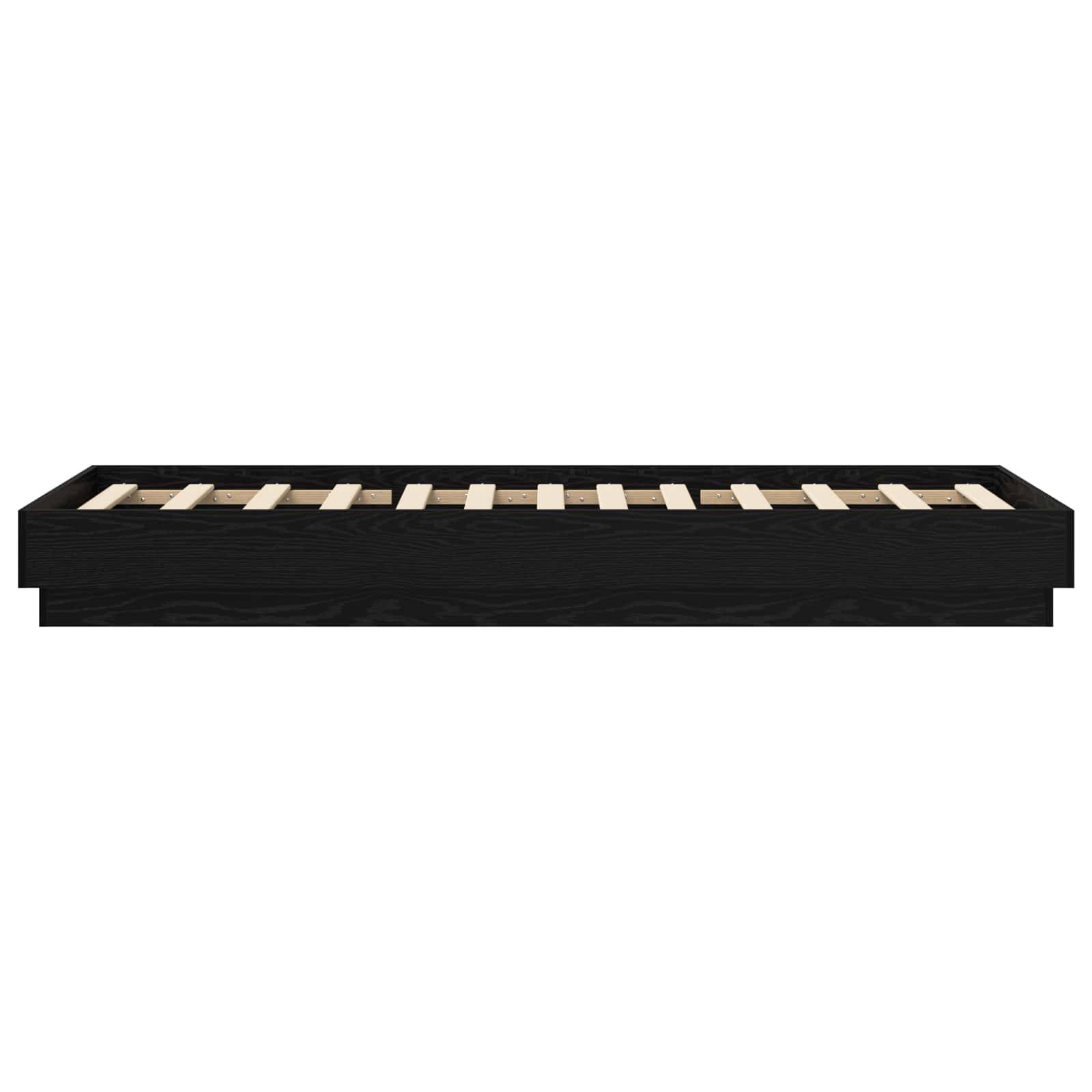 vidaXL Bettgestell mit LED Schwarze Eiche 80 x 200 cm Holzwerkstoff