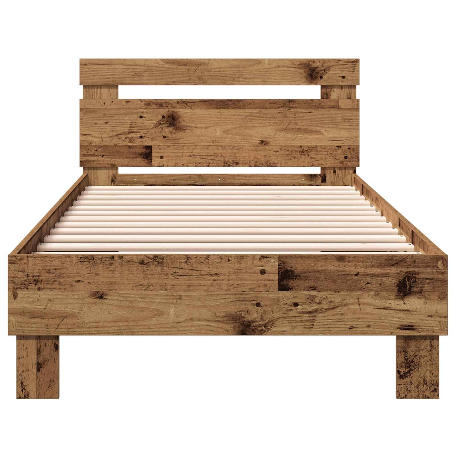 vidaXL Bettgestell mit Kopfteil Altholz 80 x 200 cm Holzwerkstoff