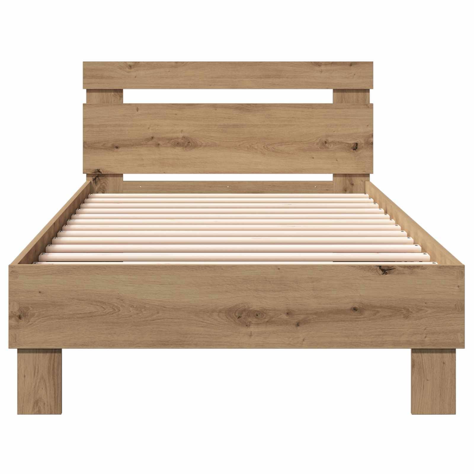 vidaXL Bettgestell mit Kopfteil Artisan-Eiche 80 x 200 cm
