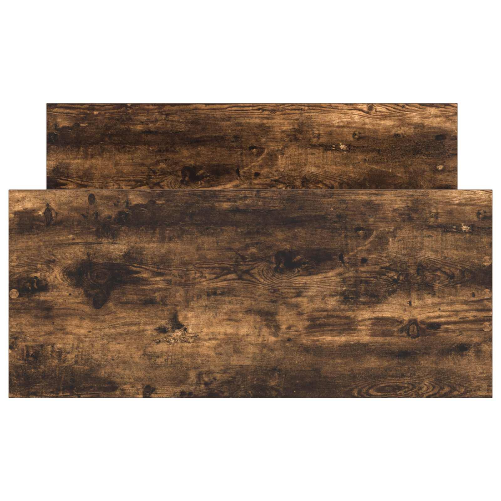 vidaXL Bettgestell mit Kopfteil Geräucherte Eiche 80 x 200 cm