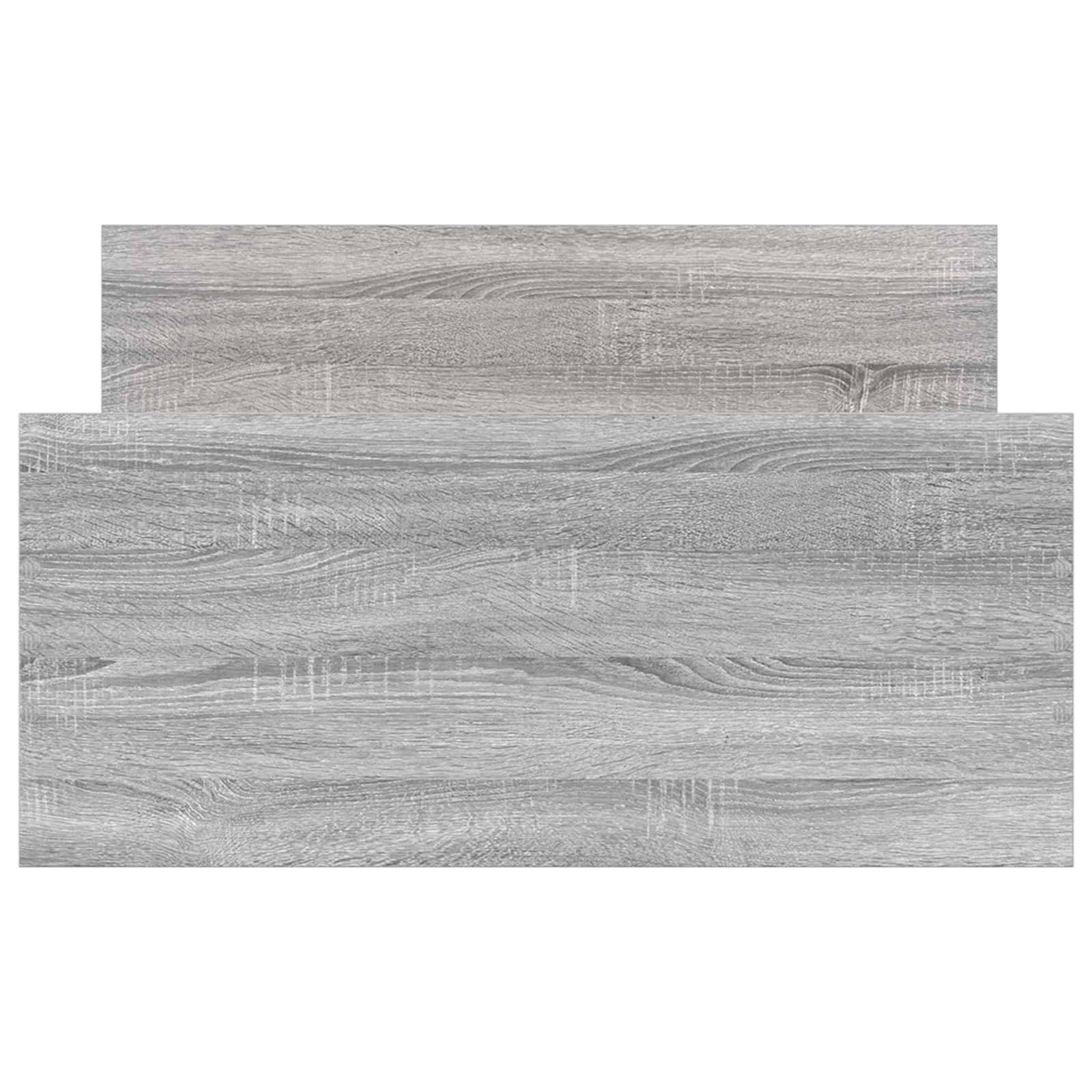 vidaXL Bettgestell mit Kopfteil Grau Sonoma 80 x 200 cm Holzwerkstoff