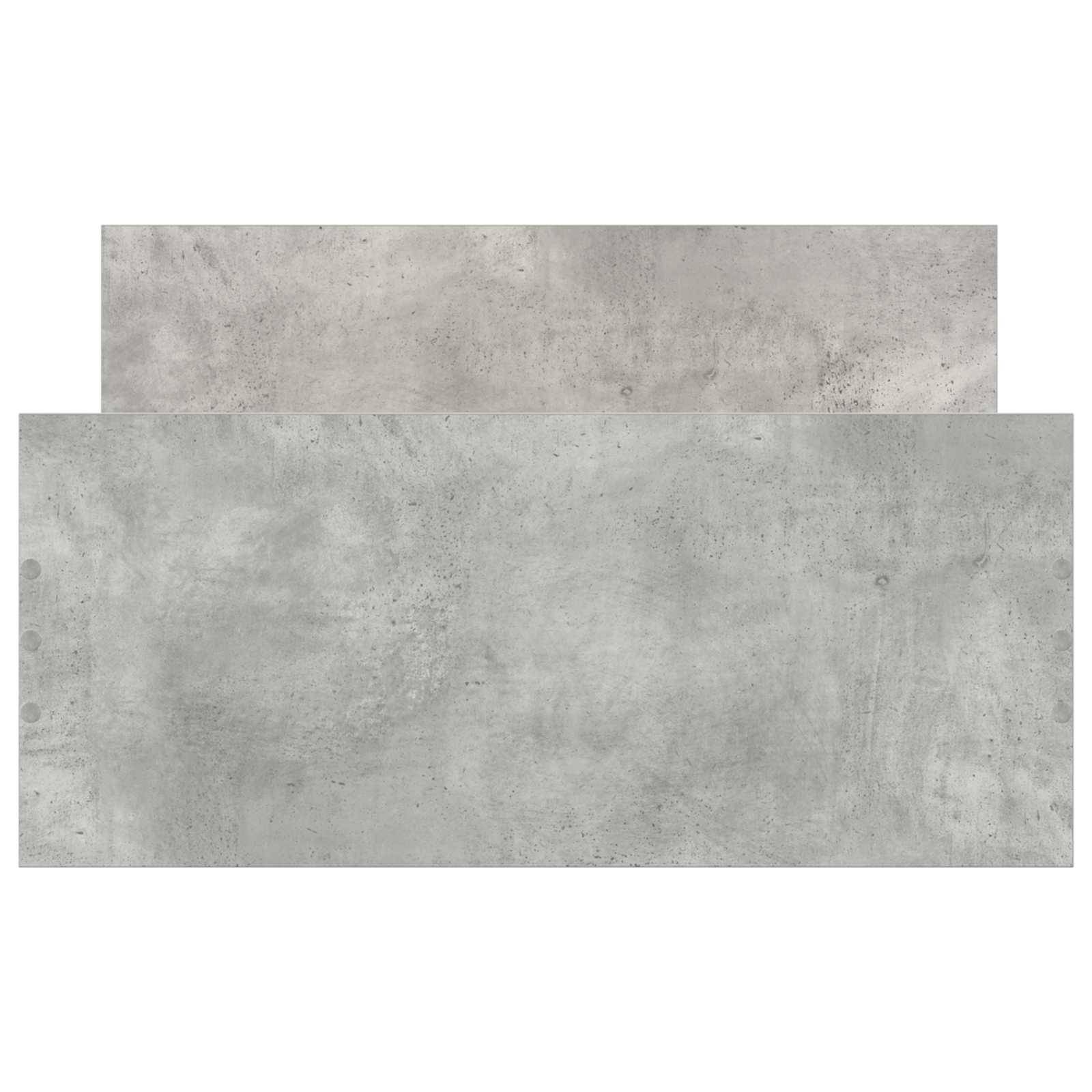 vidaXL Bettgestell mit Kopfteil Betongrau 80 x 200 cm Holzwerkstoff