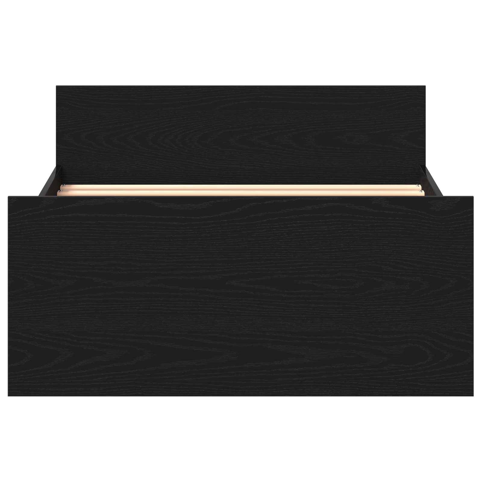vidaXL Bettgestell mit Kopfteil Schwarze Eiche 80 x 200 cm