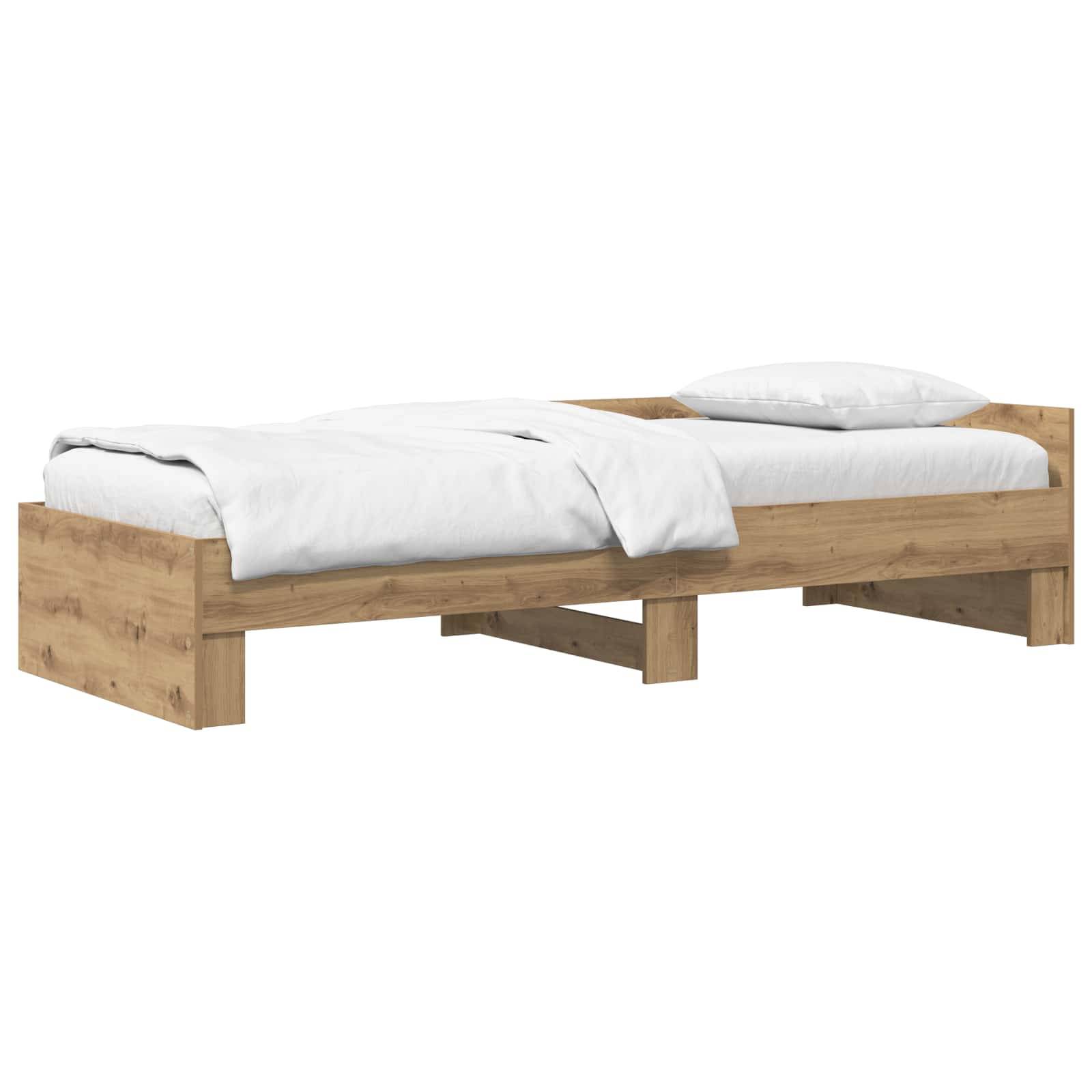 vidaXL Bettgestell mit Kopfteil Artisan-Eiche 80 x 200 cm