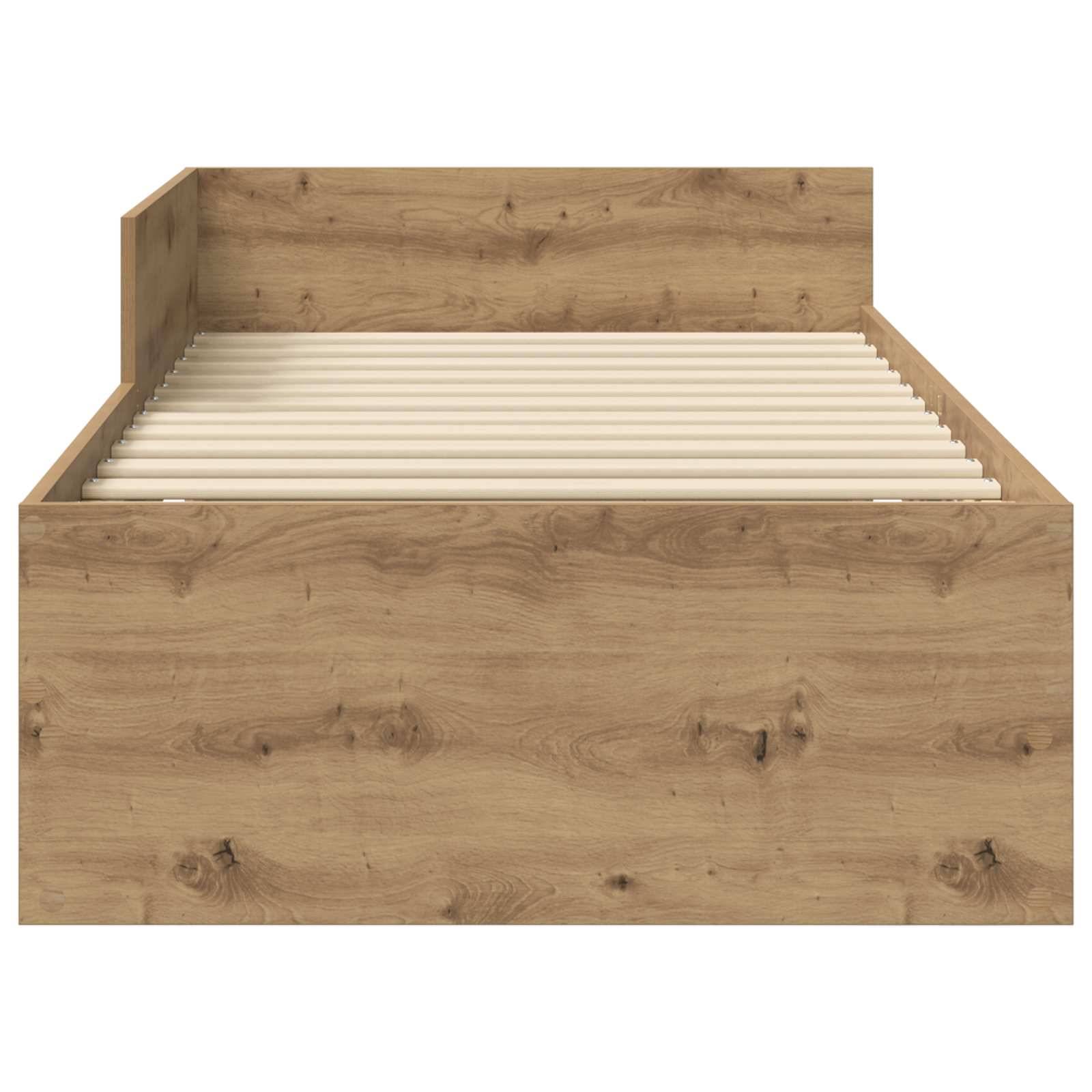 vidaXL Bettgestell mit Kopfteil Artisan-Eiche 80 x 200 cm