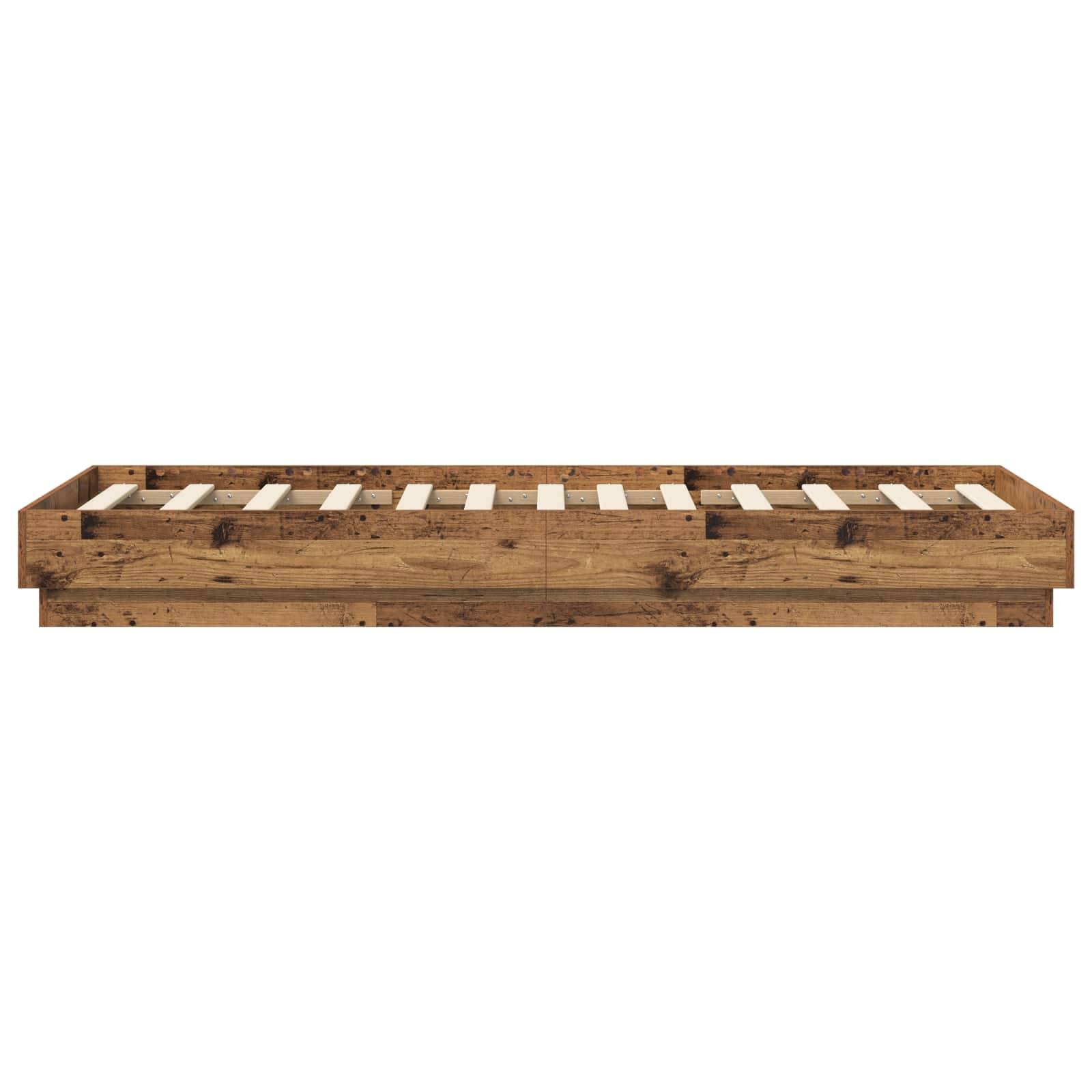vidaXL Bodenbettgestell Altholz 80 x 200 cm Holzwerkstoff