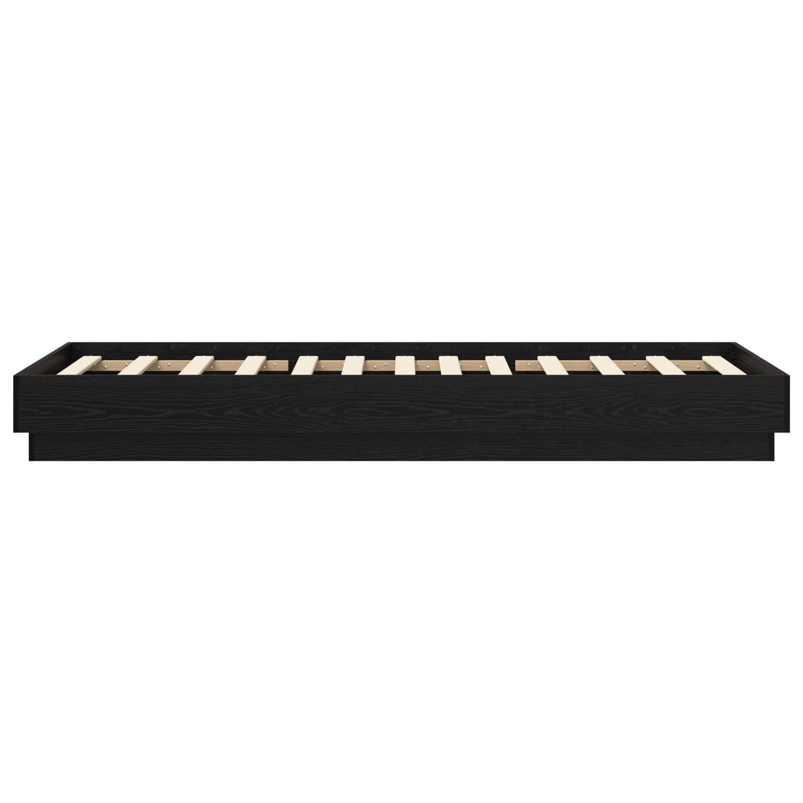 vidaXL Bodenbettgestell Schwarze Eiche 80 x 200 cm Holzwerkstoff