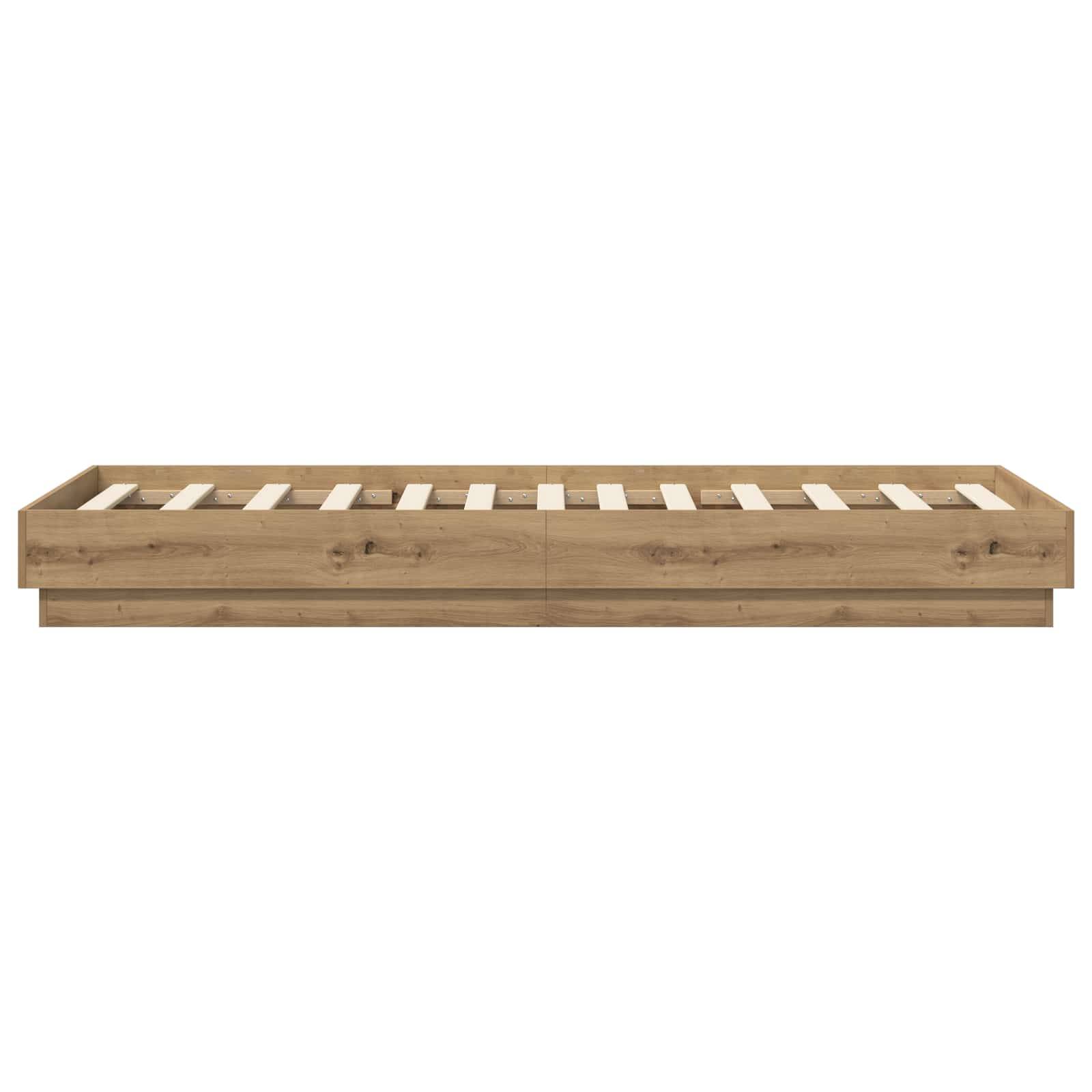 vidaXL Bodenbettgestell Artisan-Eiche 80 x 200 cm Holzwerkstoff