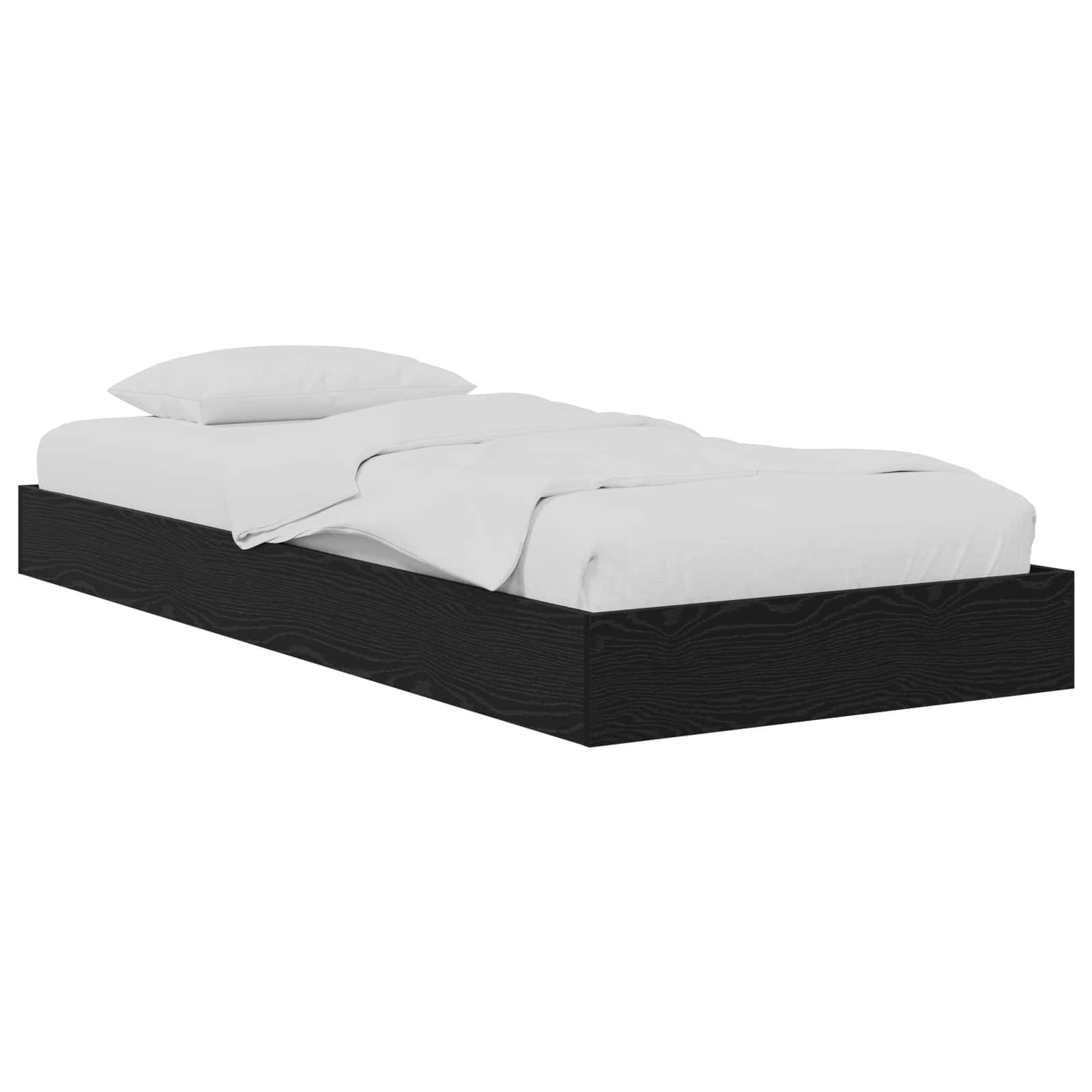 vidaXL Bodenbettgestell Schwarze Eiche 80 x 200 cm Holzwerkstoff