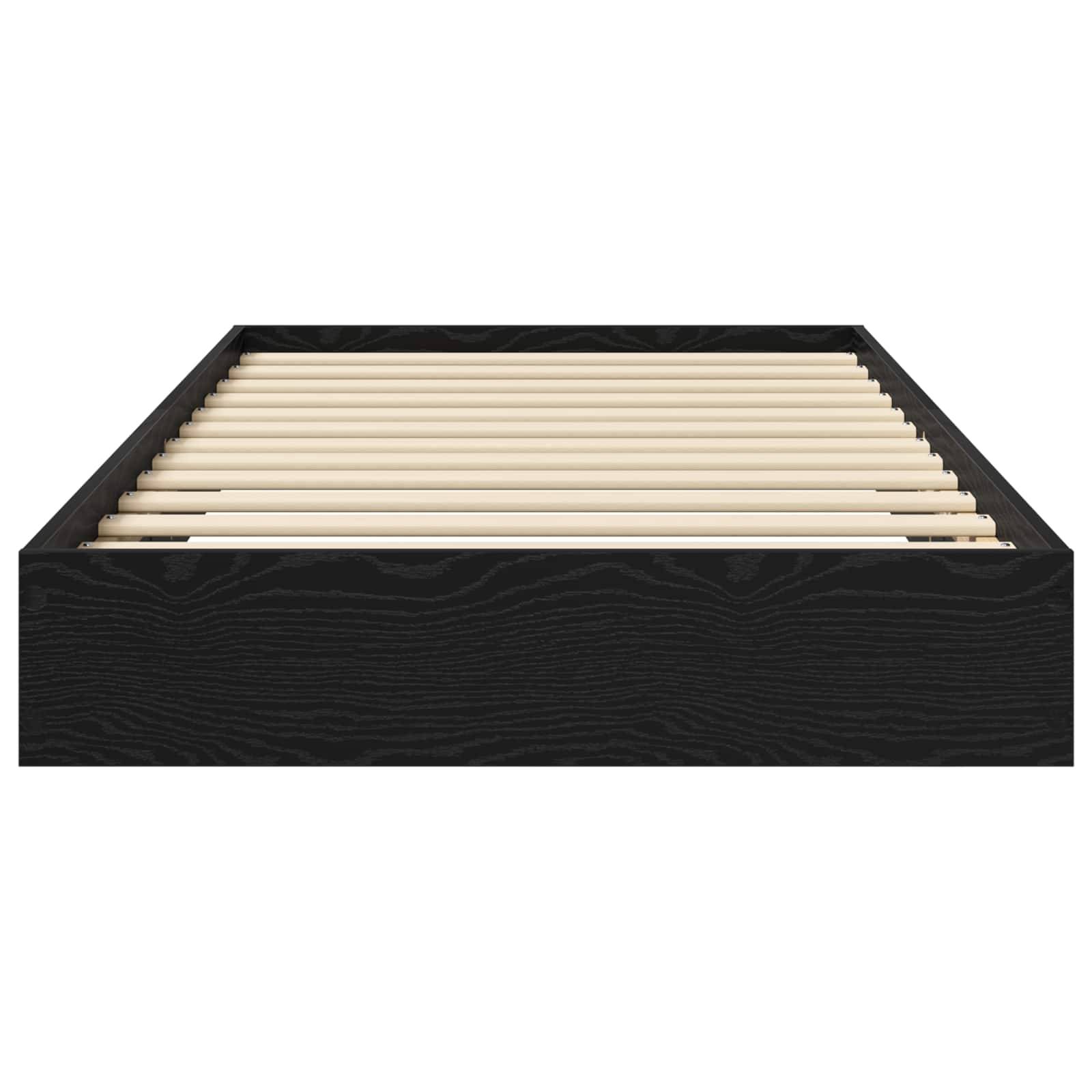 vidaXL Bodenbettgestell Schwarze Eiche 80 x 200 cm Holzwerkstoff